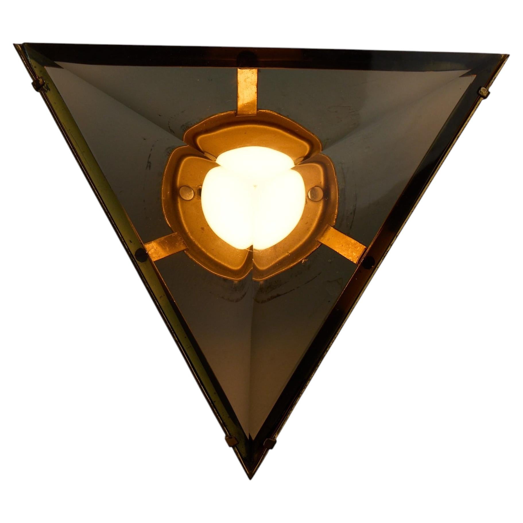 Pair of Italian Triangular Sconces For Sale