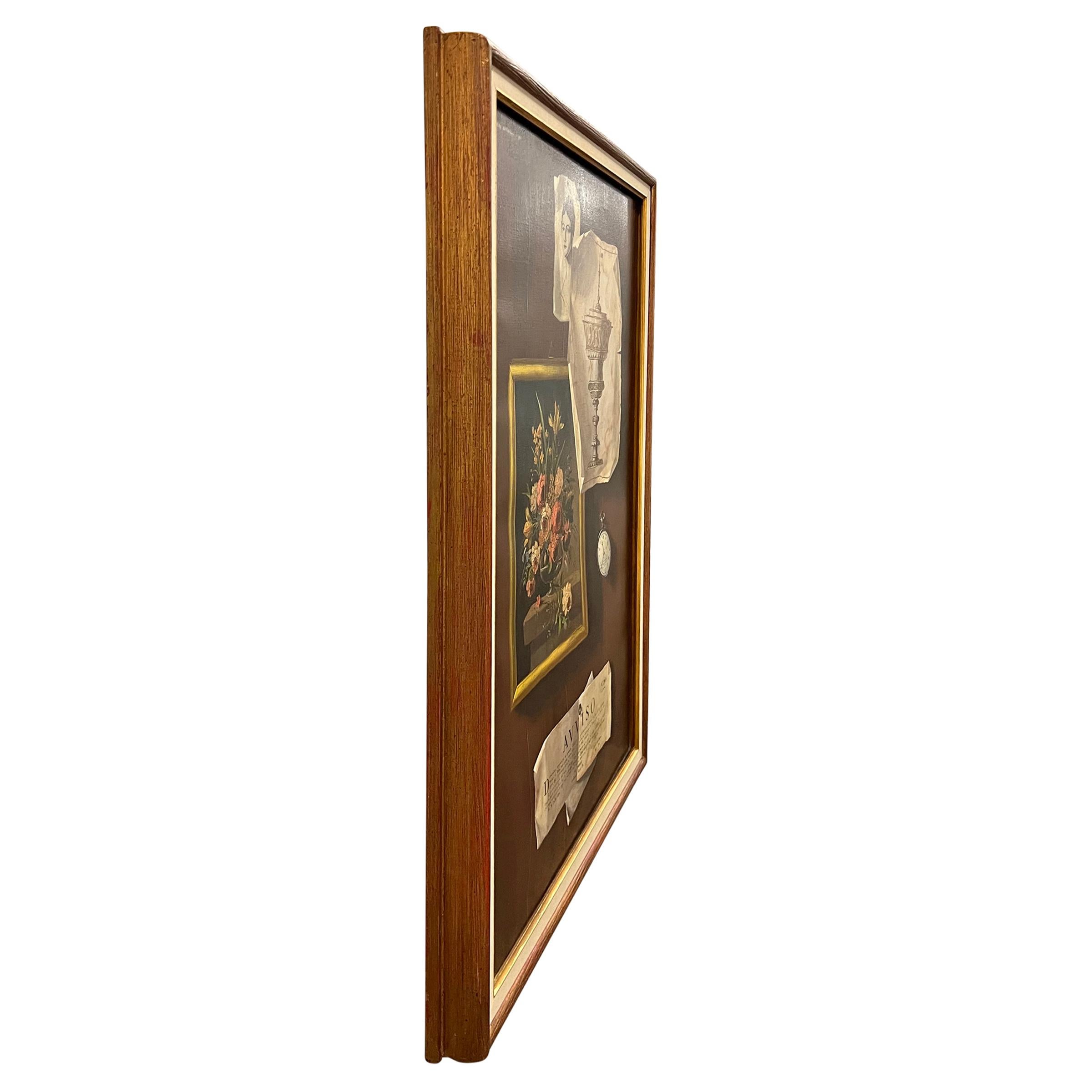 Mid-20th Century Pair of Italian Trompe-l'œil Paintings For Sale