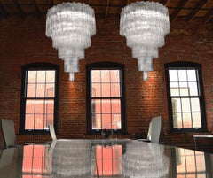 Pair of Italian 78 Tronchi Chandeliers