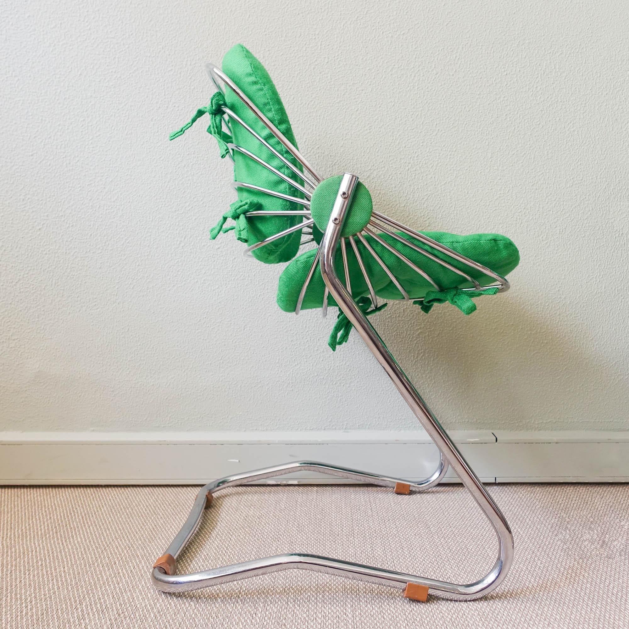 Pair of Italian Tubular Chrome Steel Dining Chairs, 1970s 10