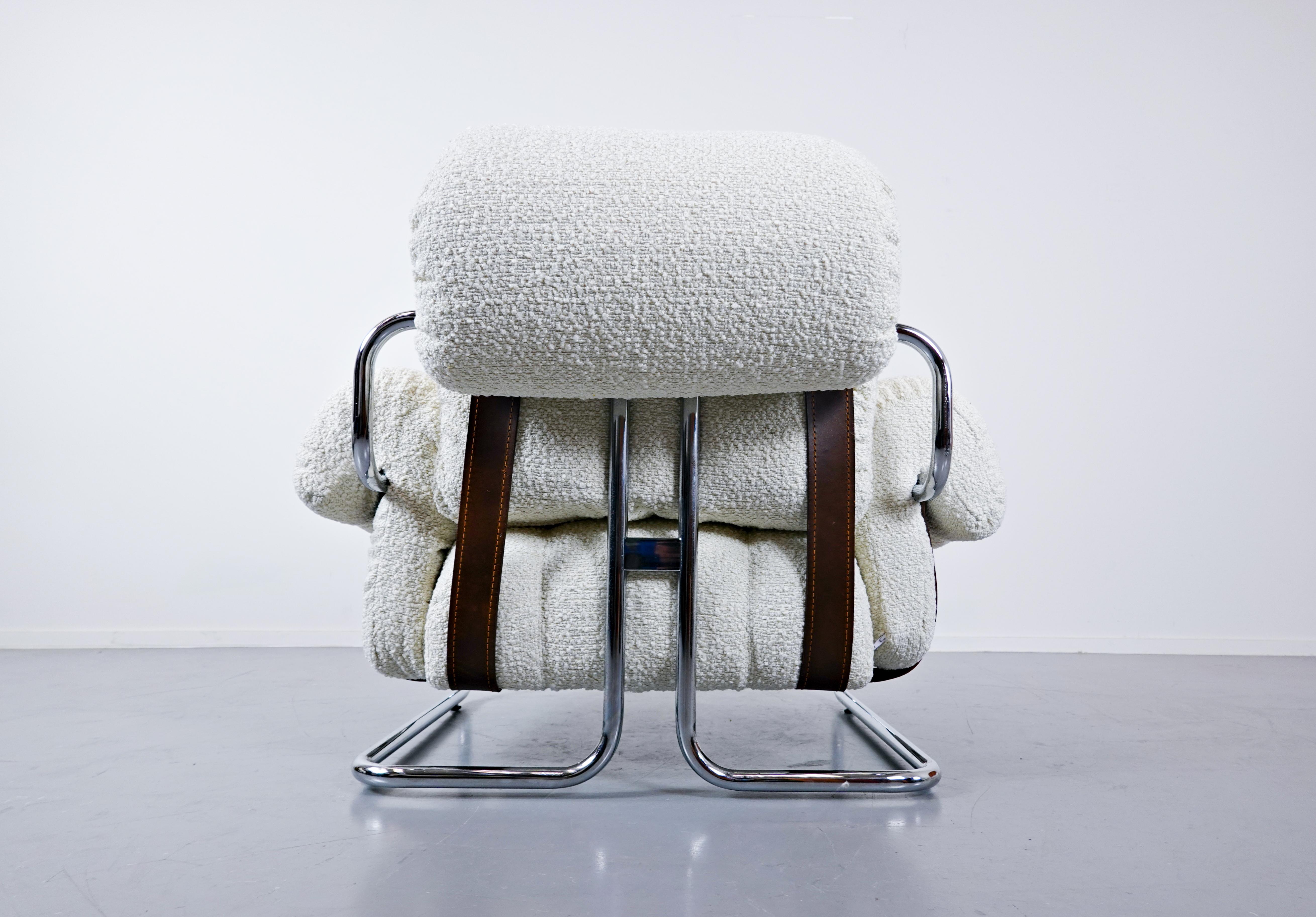 Pair of Italian “Tucroma” Armchairs by Guido Faleschini for Mariani, 1970s 5