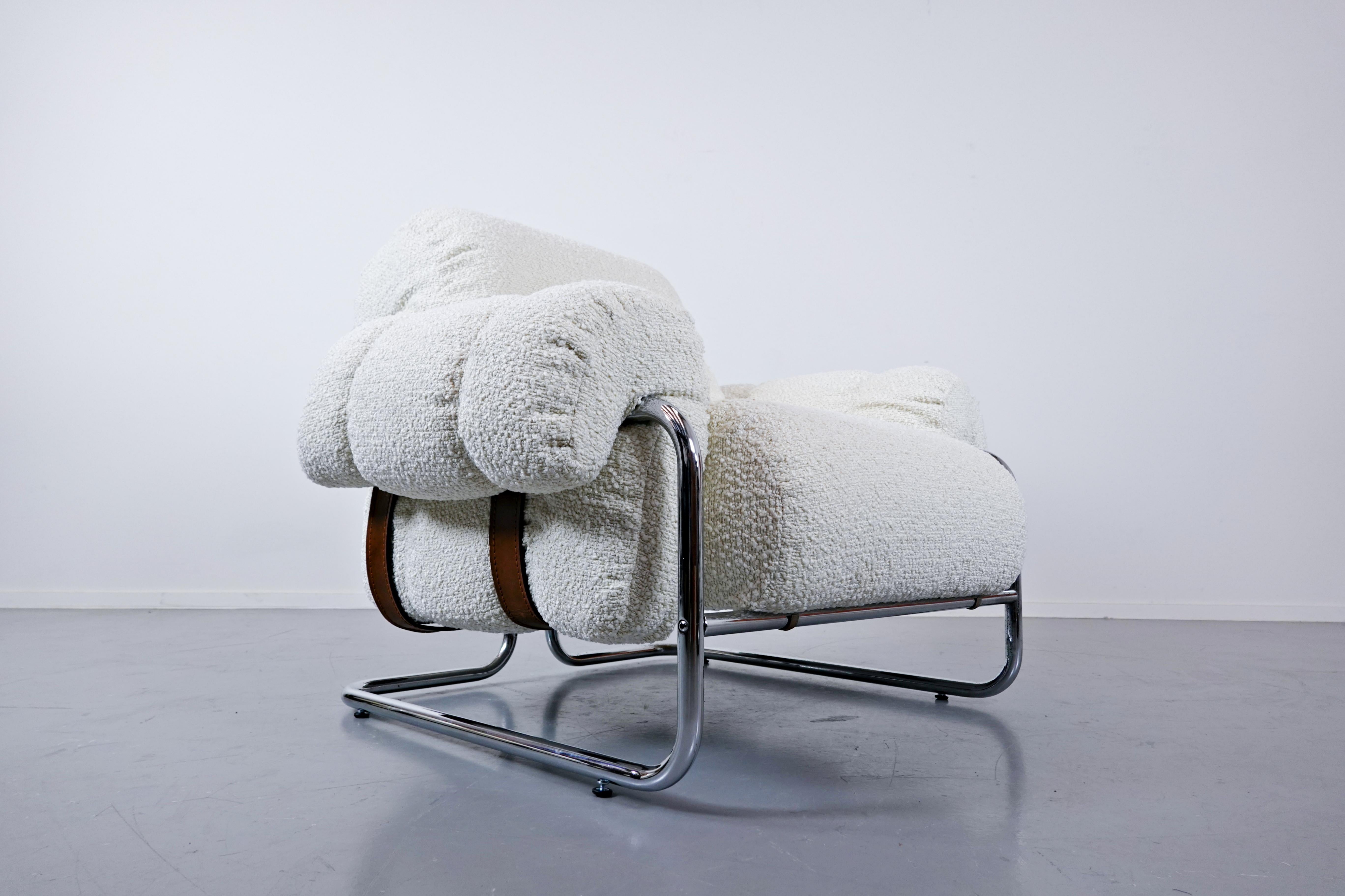 Late 20th Century Pair of Italian “Tucroma” Armchairs by Guido Faleschini for Mariani, 1970s