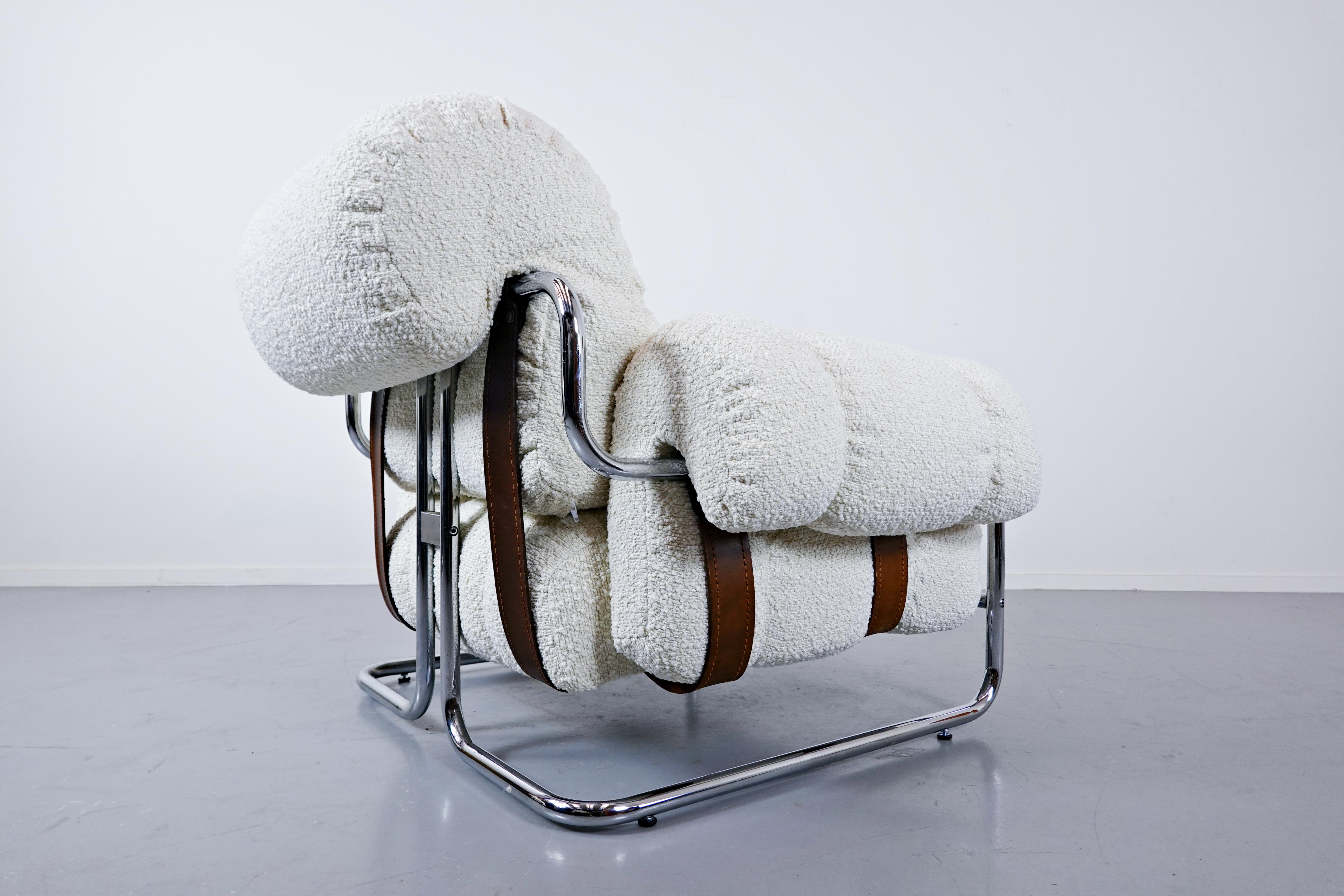 Pair of Italian “Tucroma” Armchairs by Guido Faleschini for Mariani, 1970s 2