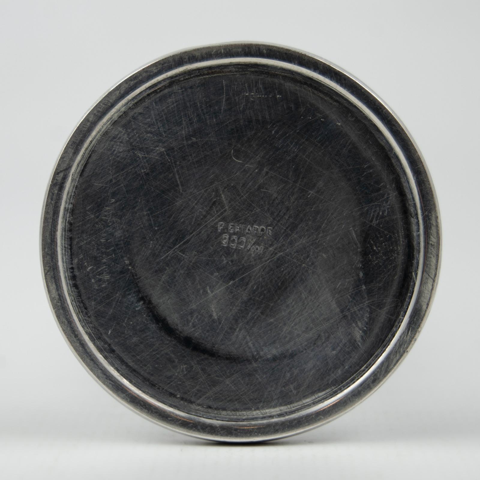 Italiano Coppia di vasi a tulipano italiani, Art Nouveau, 900 A. Silver in vendita