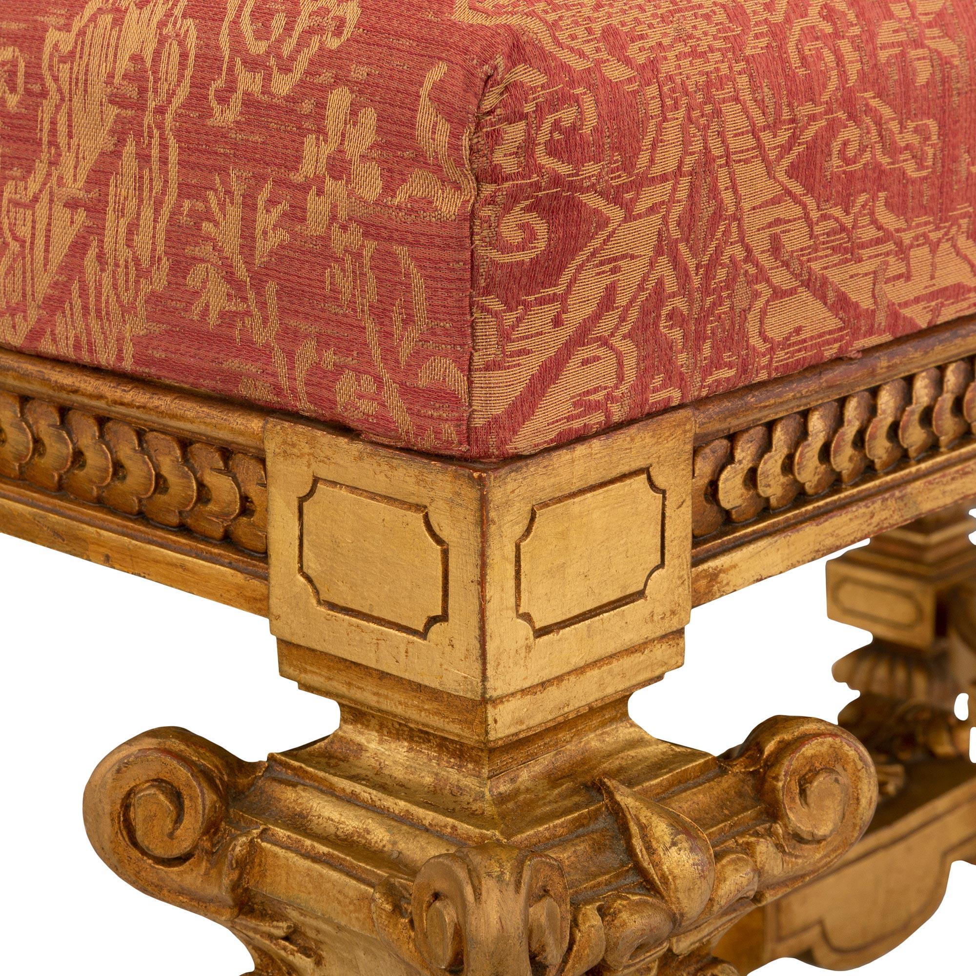 20th Century Pair of Italian Turn-of-the-century Louis XIV St. Mecca Benches For Sale