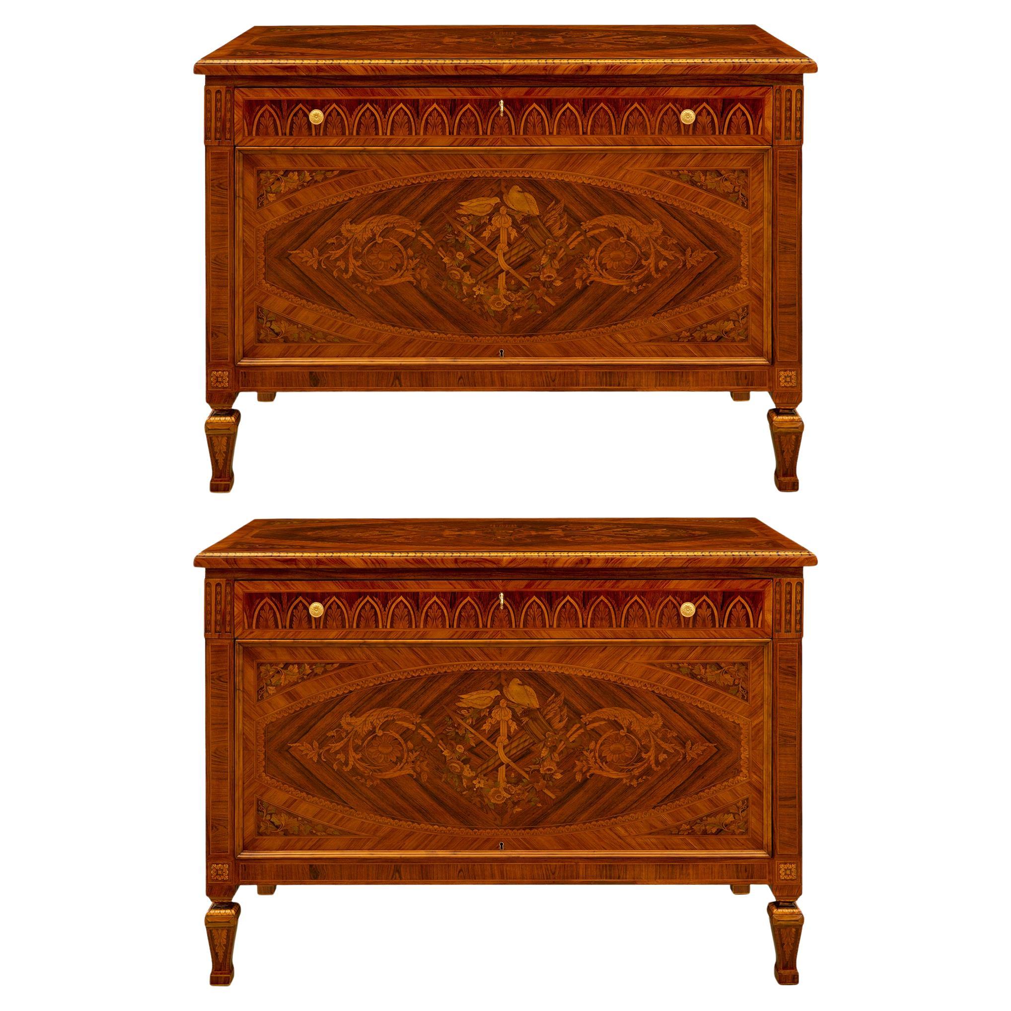 Pair of Italian Turn of the Century Louis XVI St. Commodes