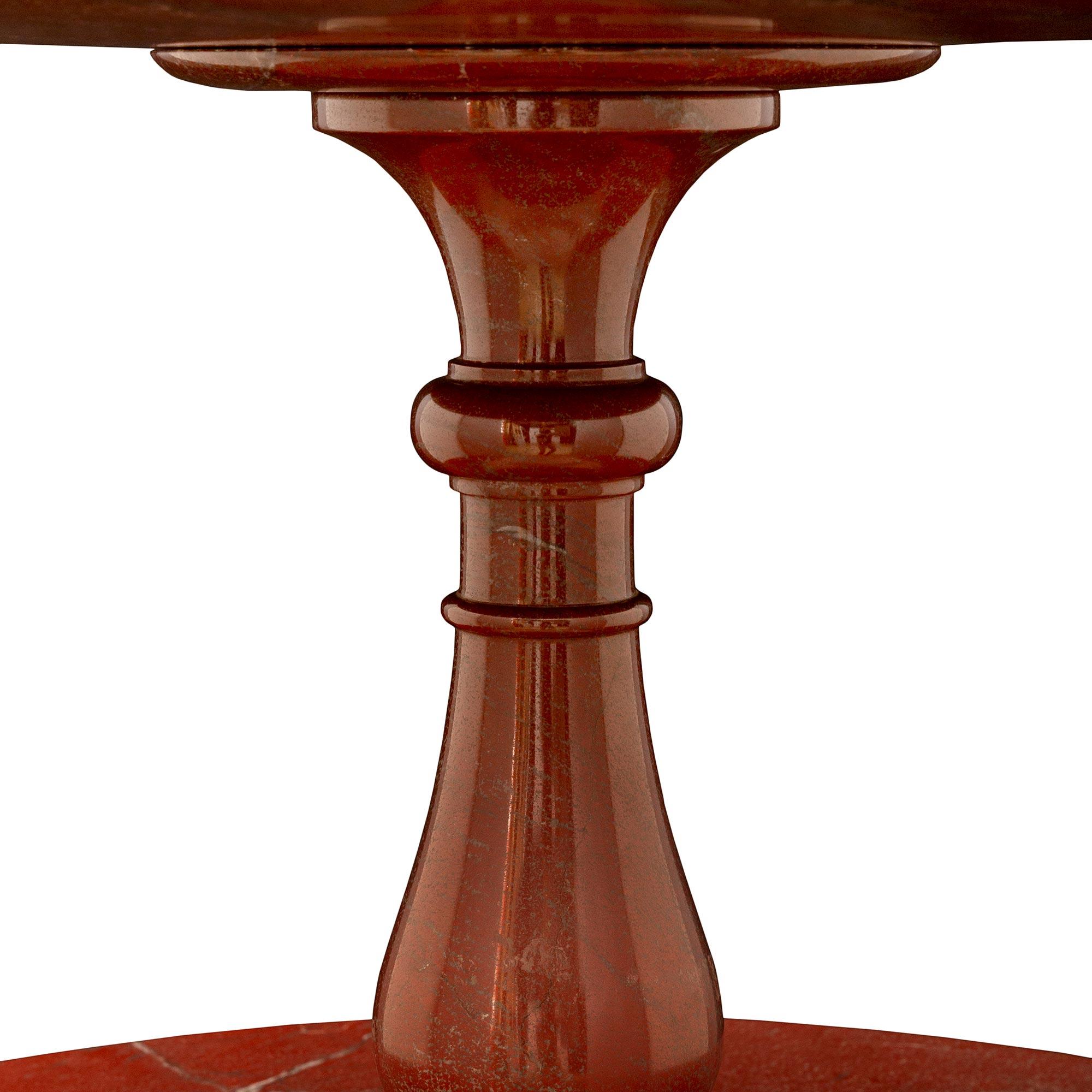 20th Century Pair of Italian Turn of the Century Marble Three-Tier Tables For Sale
