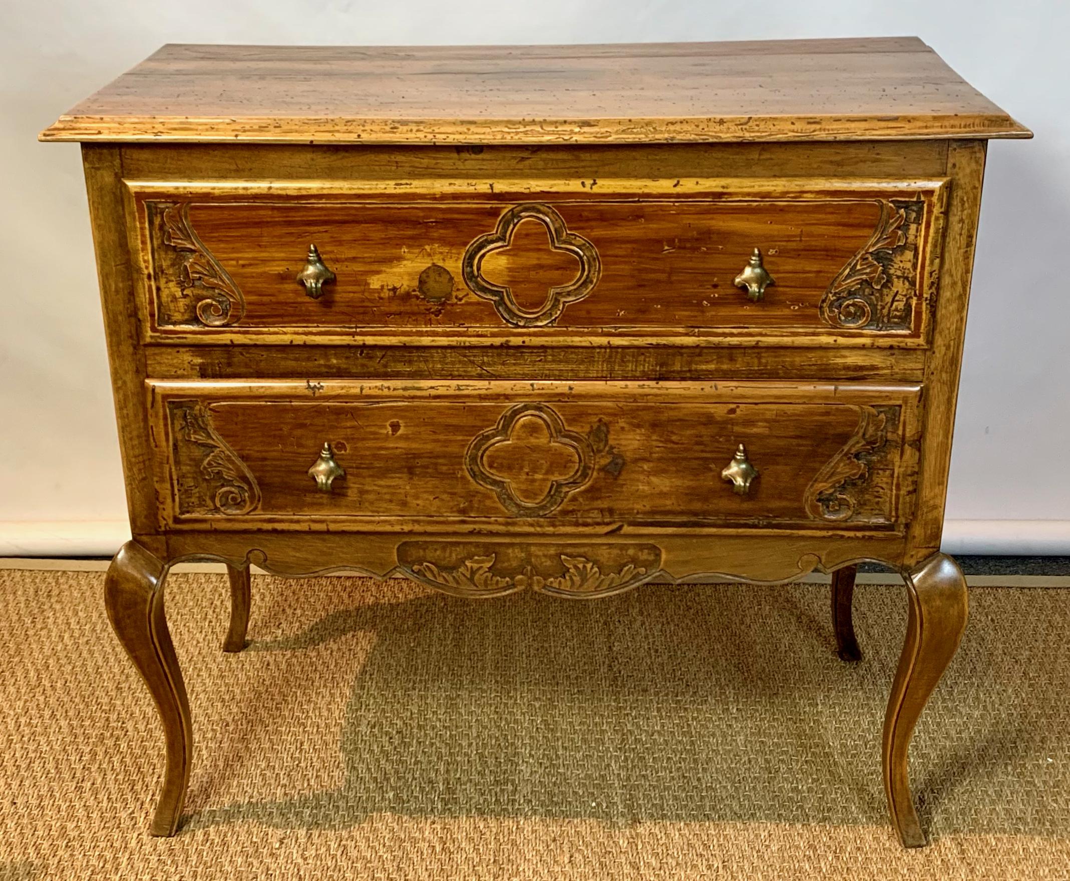20th Century Pair of Italian Two-Drawer Chests or Bedside Tables