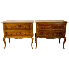 Pair of Italian Two-Drawer Chests or Bedside Tables