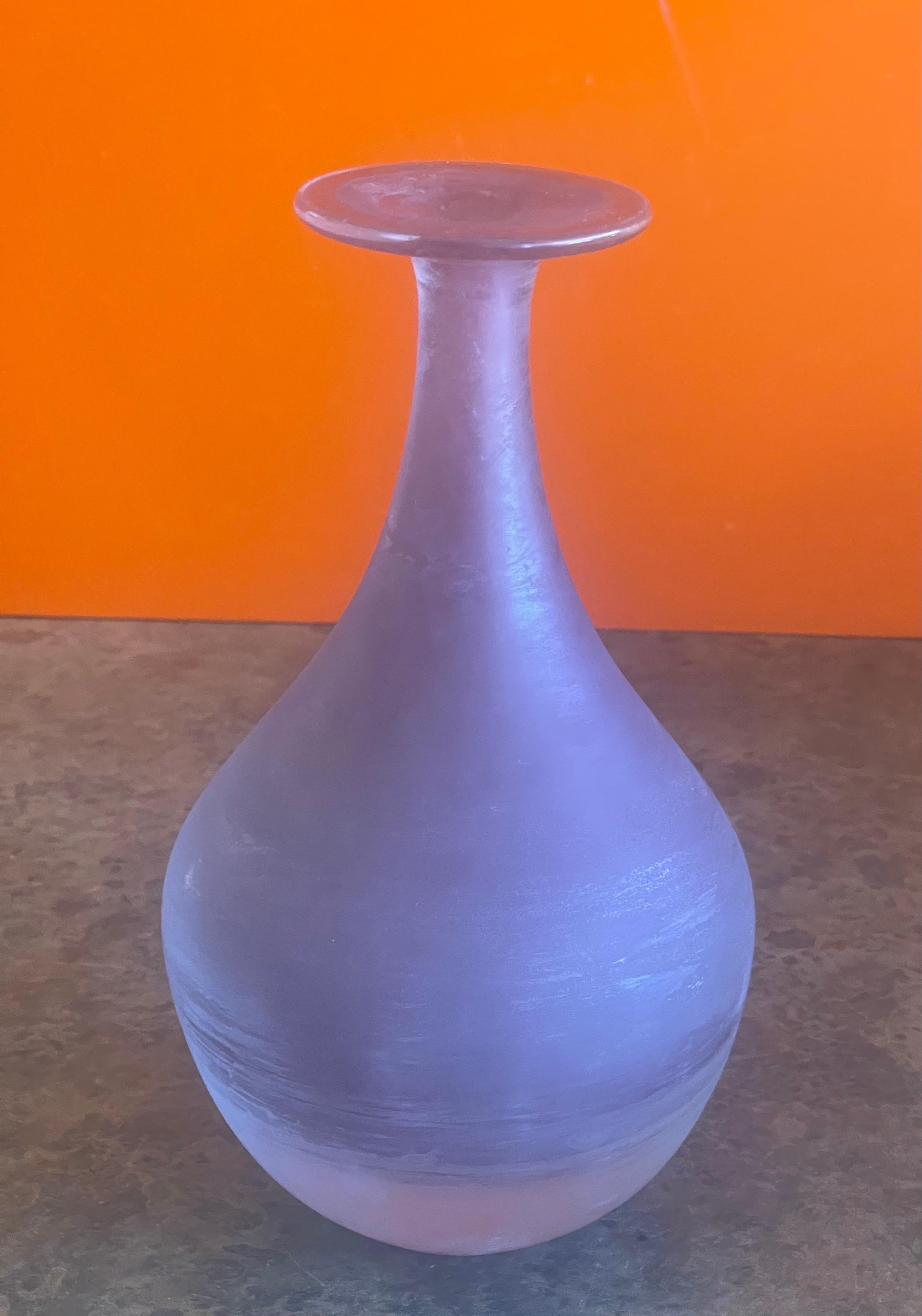 Pair of Italian Venetian Art Glass Vases for Kreiss For Sale 4