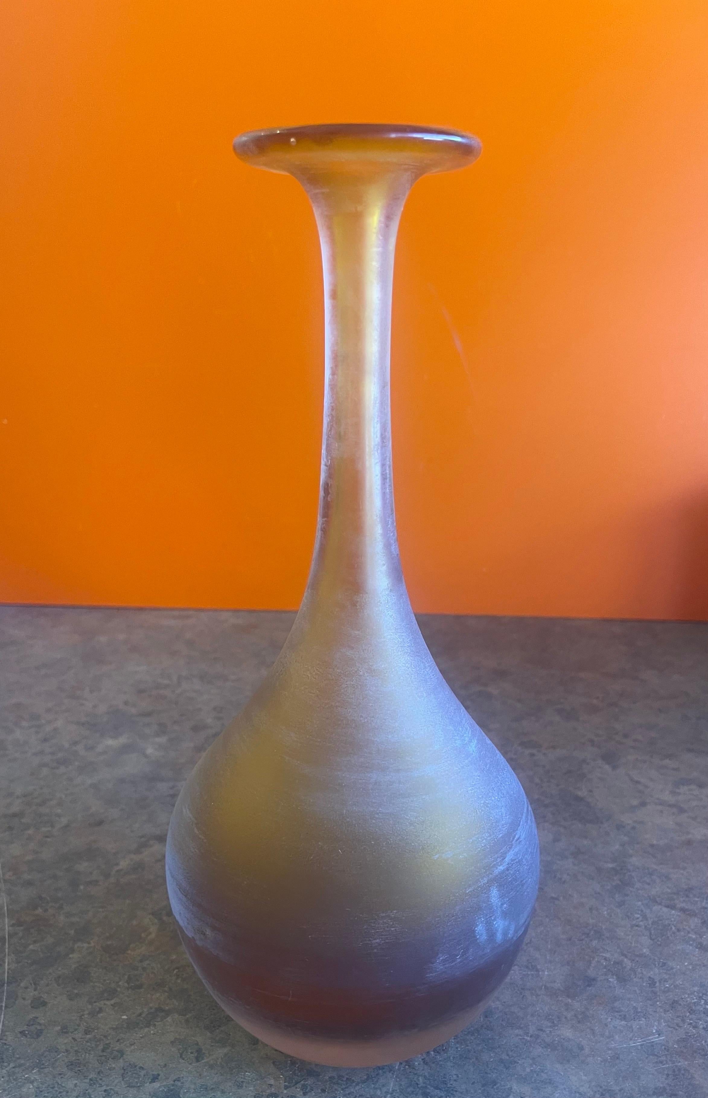 Paire de vases en verre d'art vénitien italien pour Kreiss Bon état - En vente à San Diego, CA
