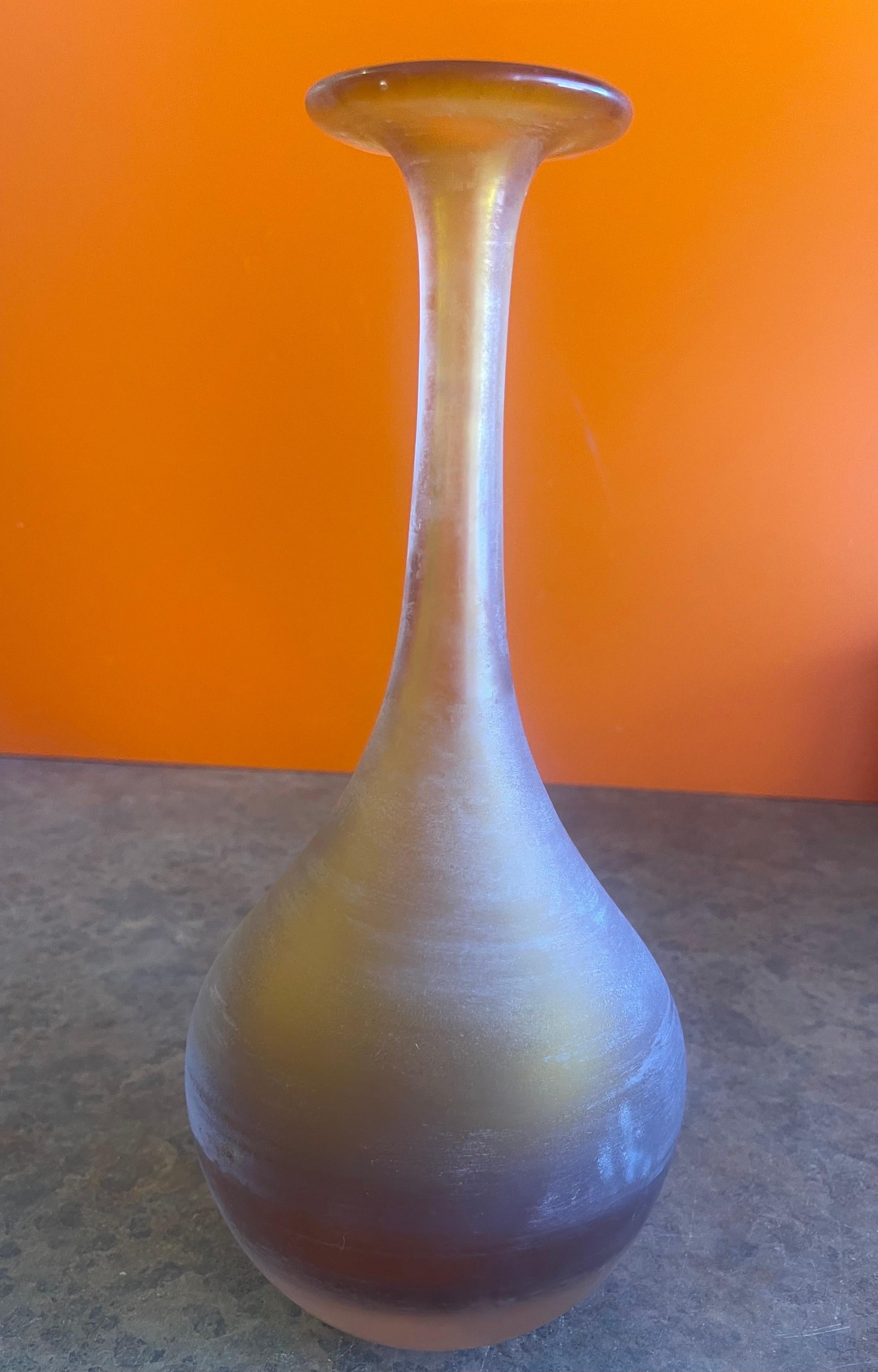 Post-Modern Pair of Italian Venetian Art Glass Vases for Kreiss For Sale