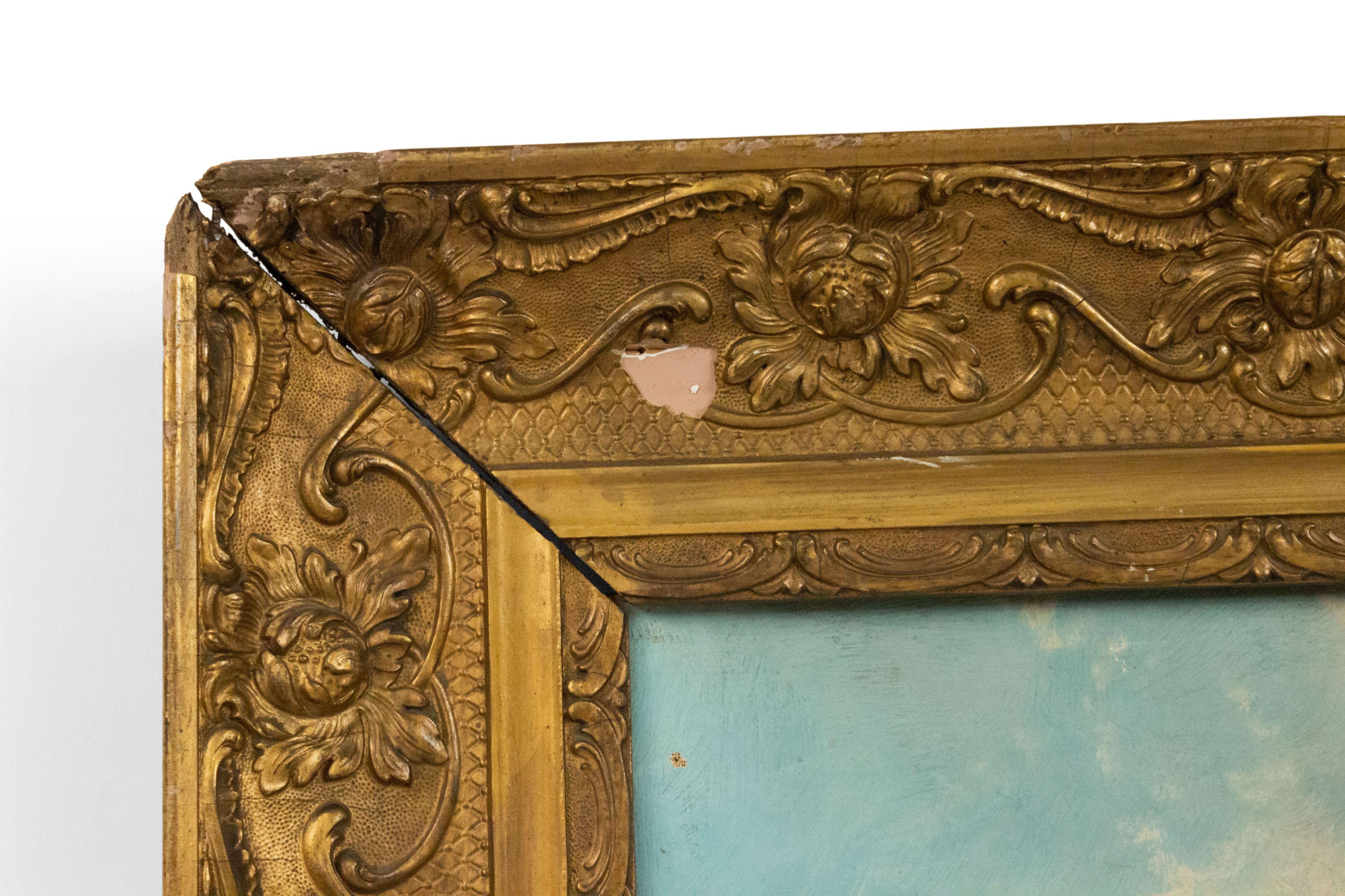 Pair of Italian Venetian Canal Paintings For Sale 7