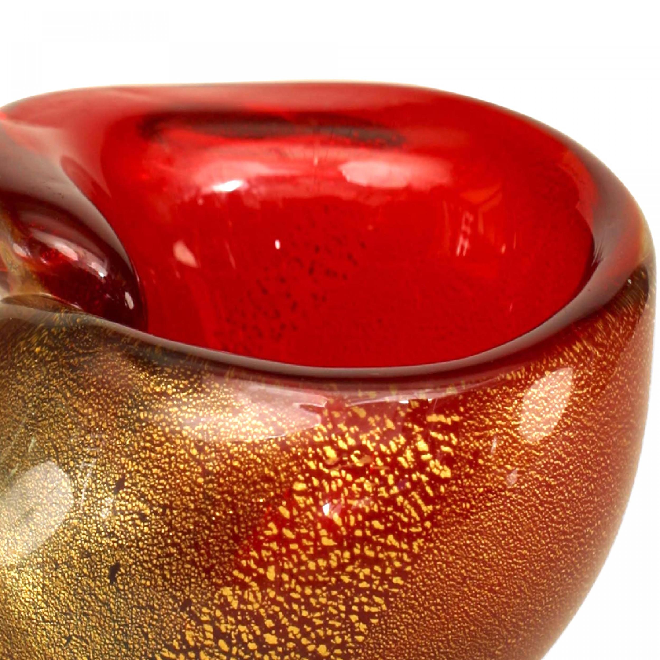 Pareja de saleros venecianos italianos Nautilus de Murano Hecho a mano en venta