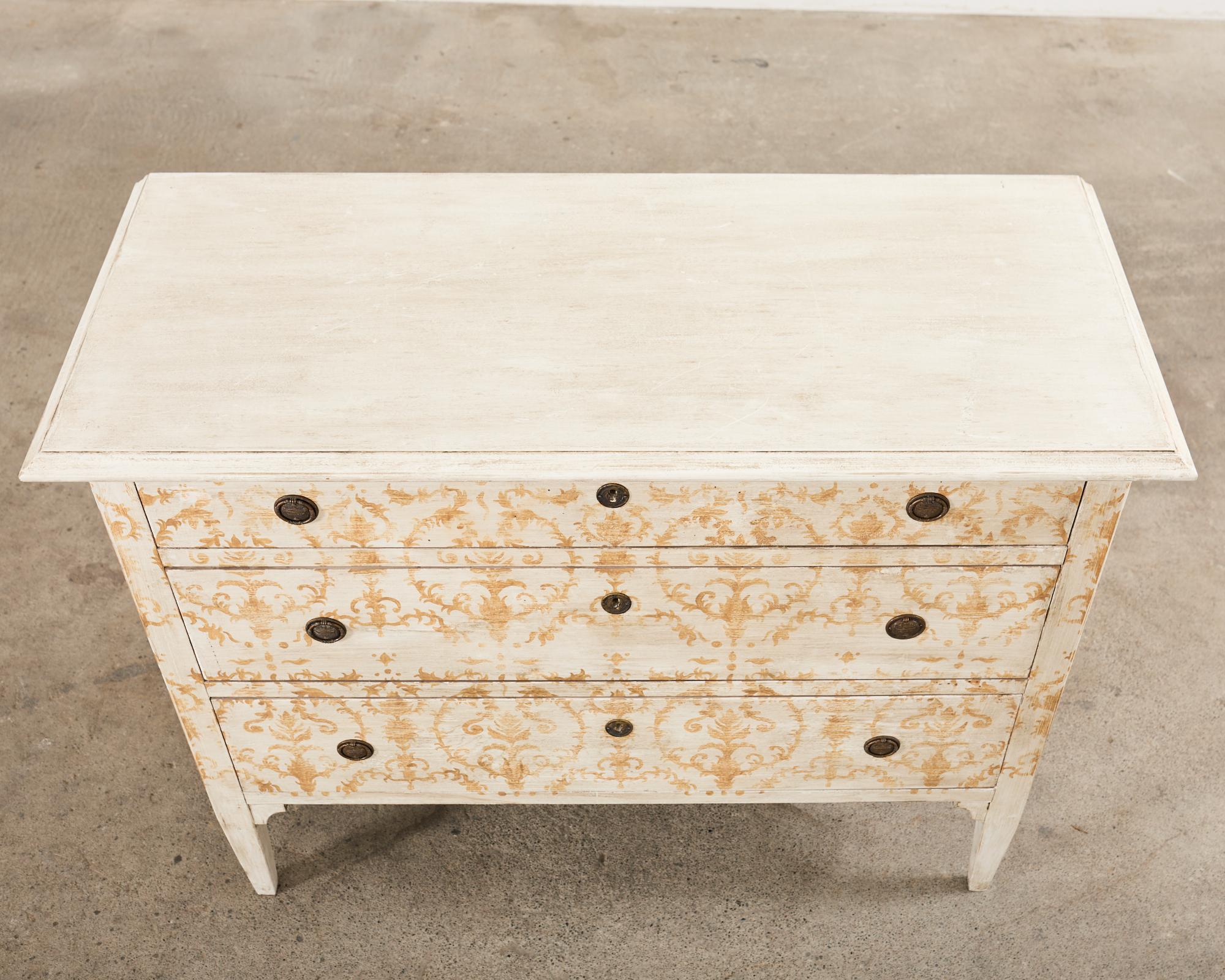 Pair of Italian Venetian Style Painted Pine Commodes or Chests For Sale 5