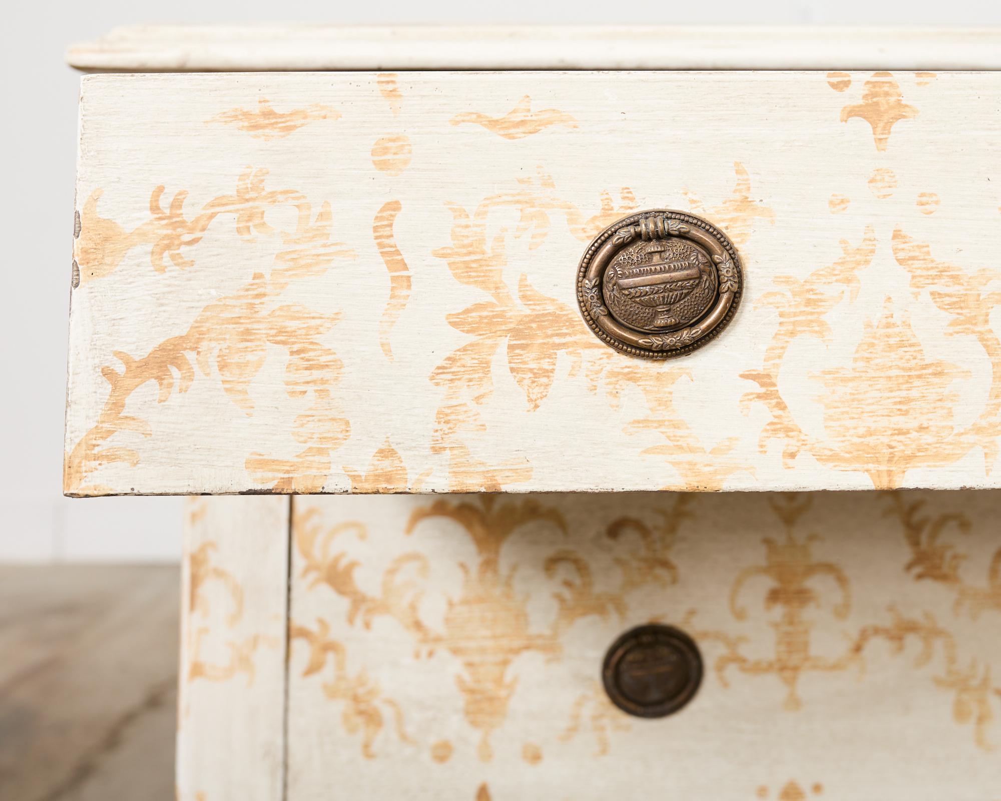 Pair of Italian Venetian Style Painted Pine Commodes or Chests For Sale 6