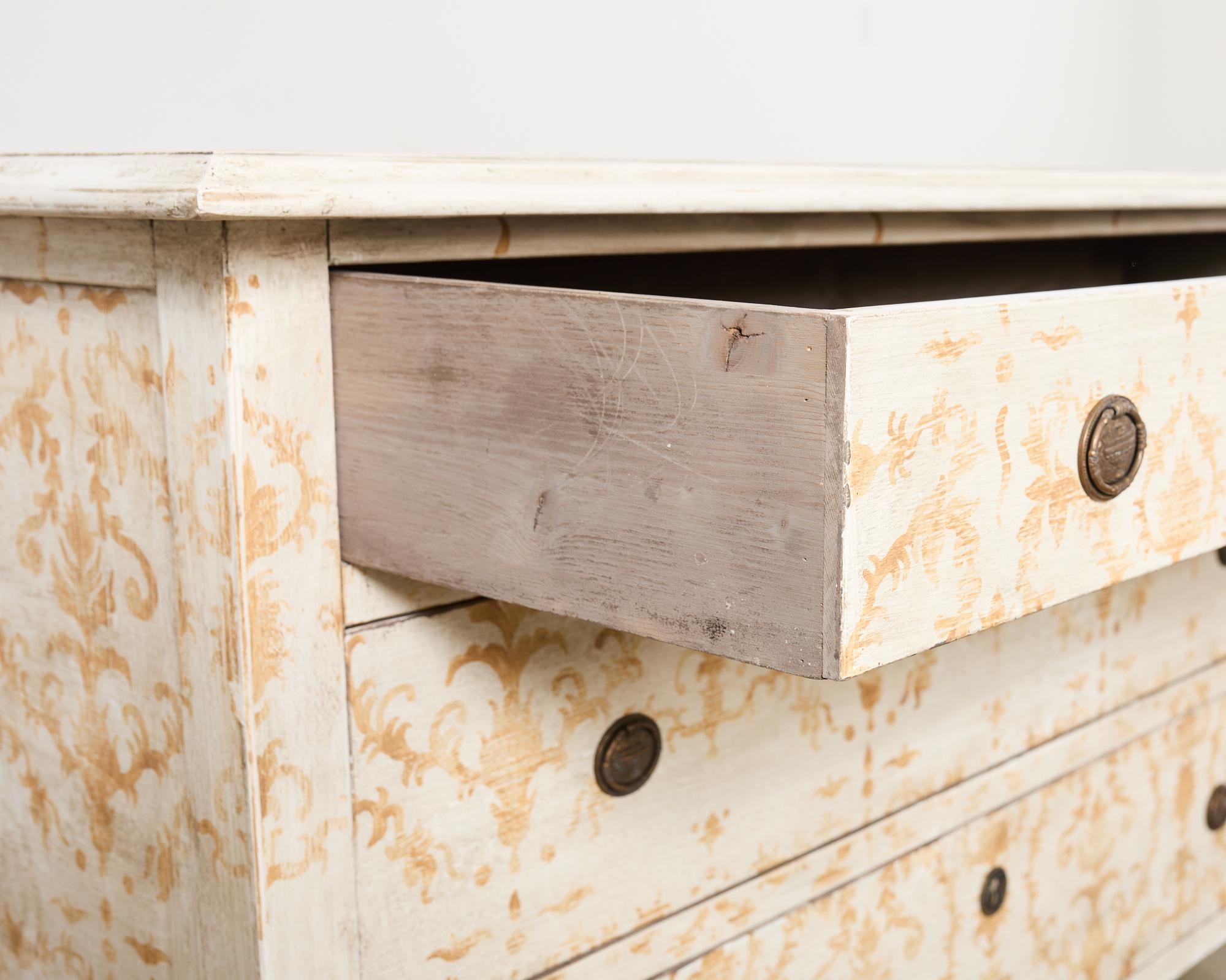 Pair of Italian Venetian Style Painted Pine Commodes or Chests For Sale 7