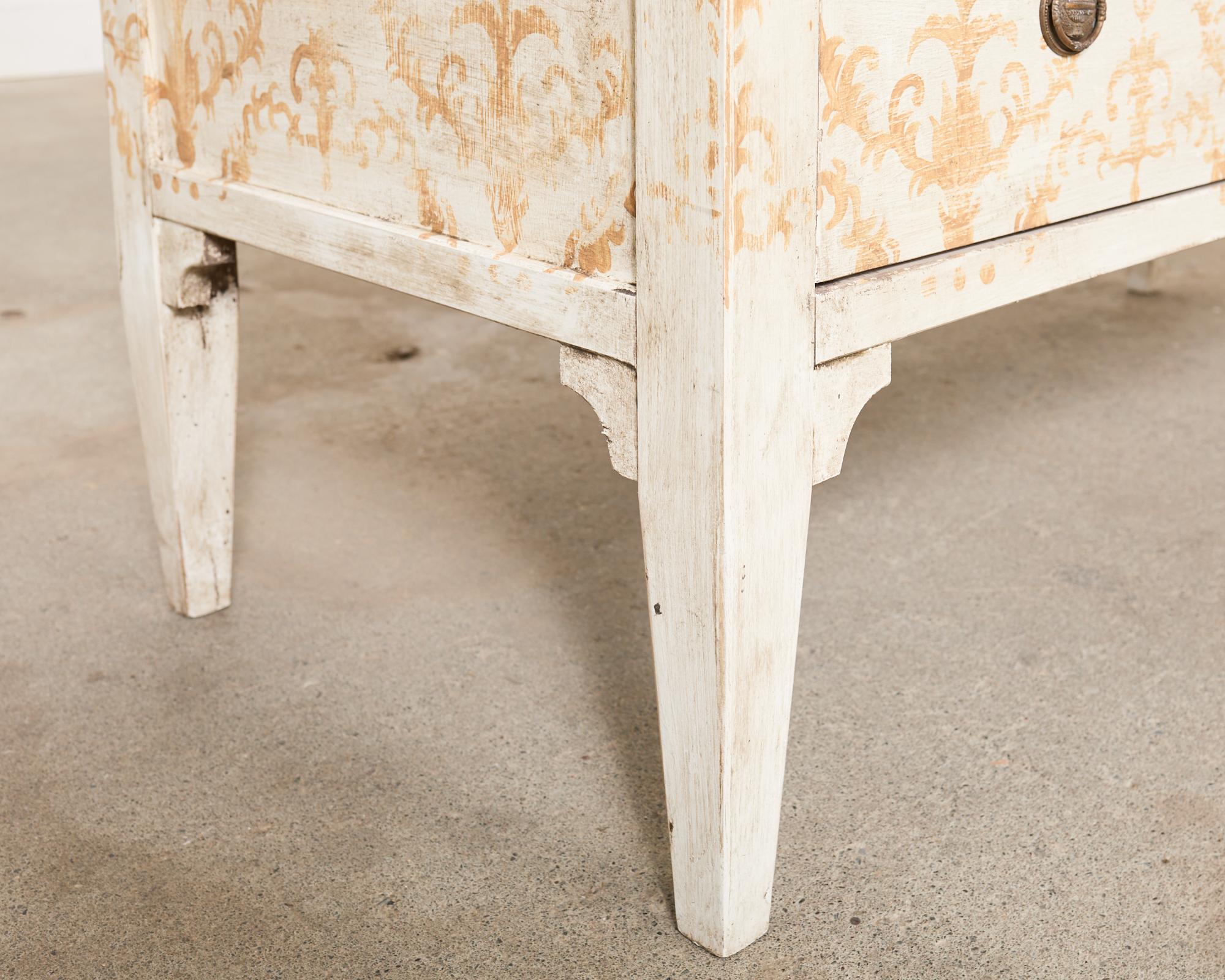 Pair of Italian Venetian Style Painted Pine Commodes or Chests For Sale 8