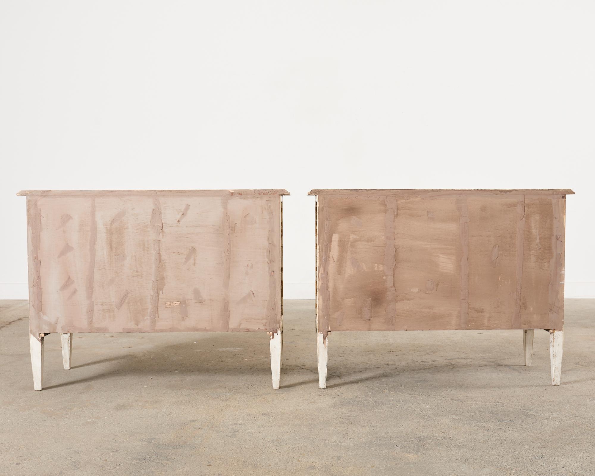 Pair of Italian Venetian Style Painted Pine Commodes or Chests For Sale 10