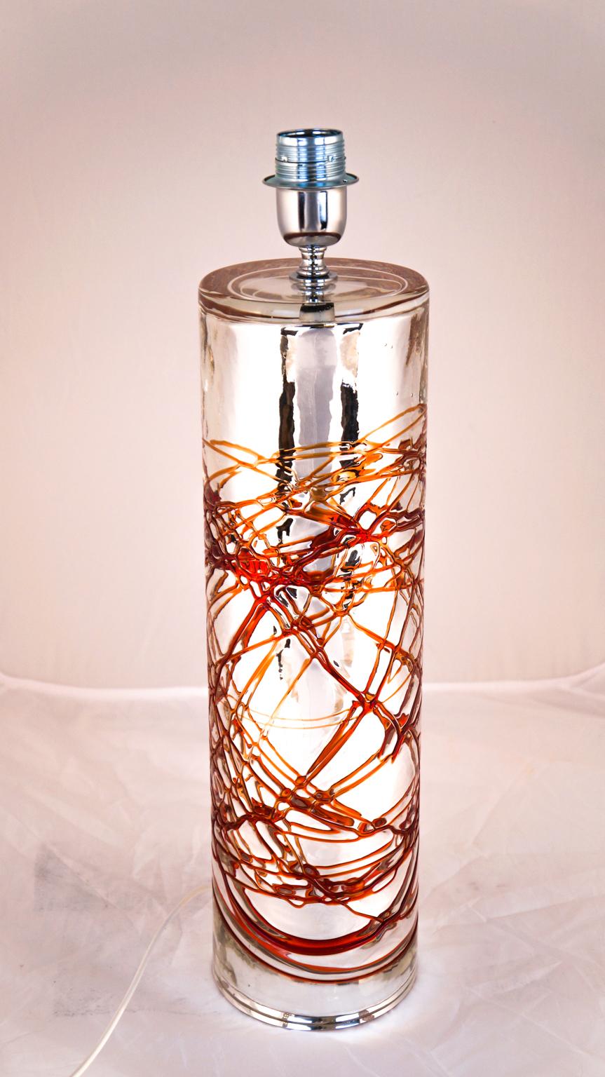 Alberto Donà Mid-Century Modern Pair of Murano Glass Table Lamps Signed, 1990s For Sale 13