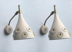 Pair of Italian Vintage Adjustable Sconces Wall Lights, 1950s