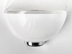 Pair of Italian Vintage Blown Glass Wall Lights Sconces 60s