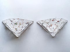 Pair of  Italian Vintage Blown Glass Wall Lights Sconces