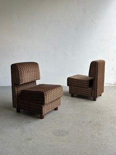 Pair of Italian Vintage Memphis Style Postmodern Lounge Chairs, 1970s, Italy