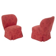 Paire de fauteuils rouges italiens vintage