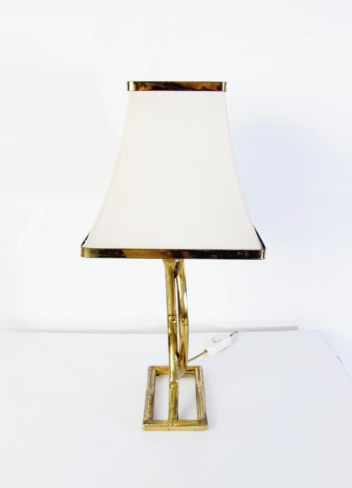 20th Century Pair of Italian Vintage Table Lamps in Brass, 1970's For Sale