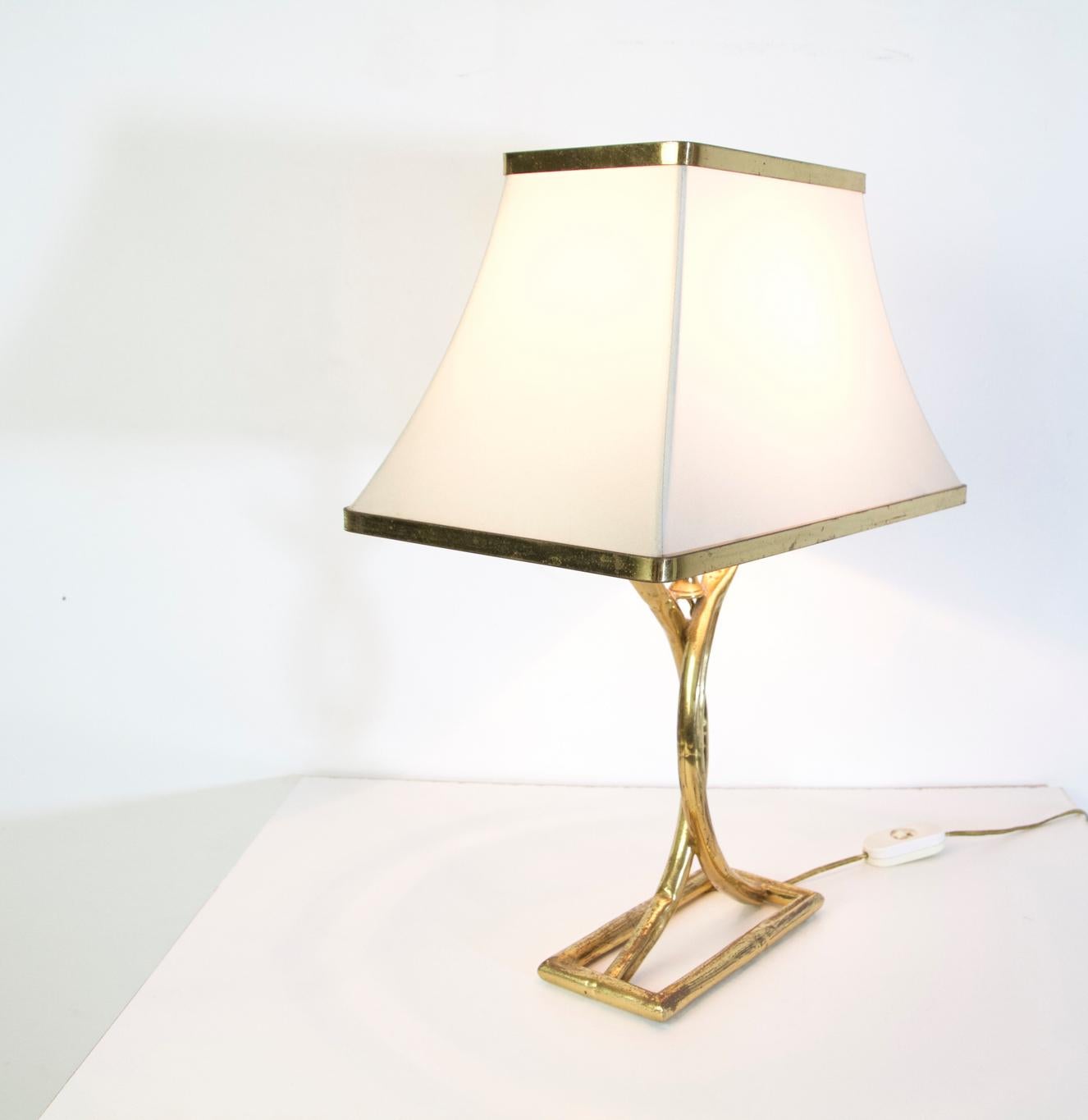 Pair of Italian Vintage Table Lamps in Brass, 1970's For Sale 3