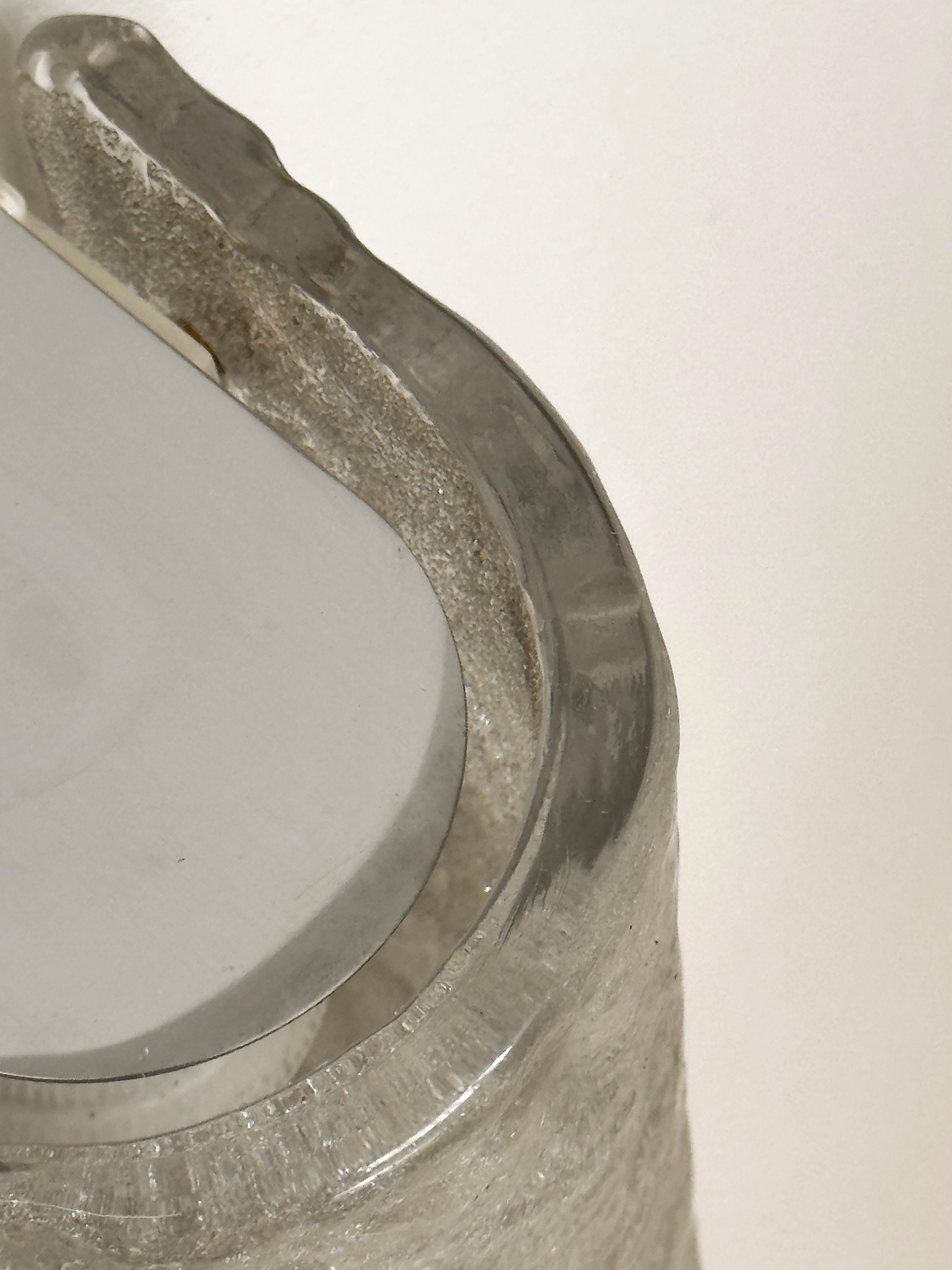 Pareja de Apliques de Pared Vintage Italianos - Vidrio Esmerilado Artesanal, 1960/70 en venta 11