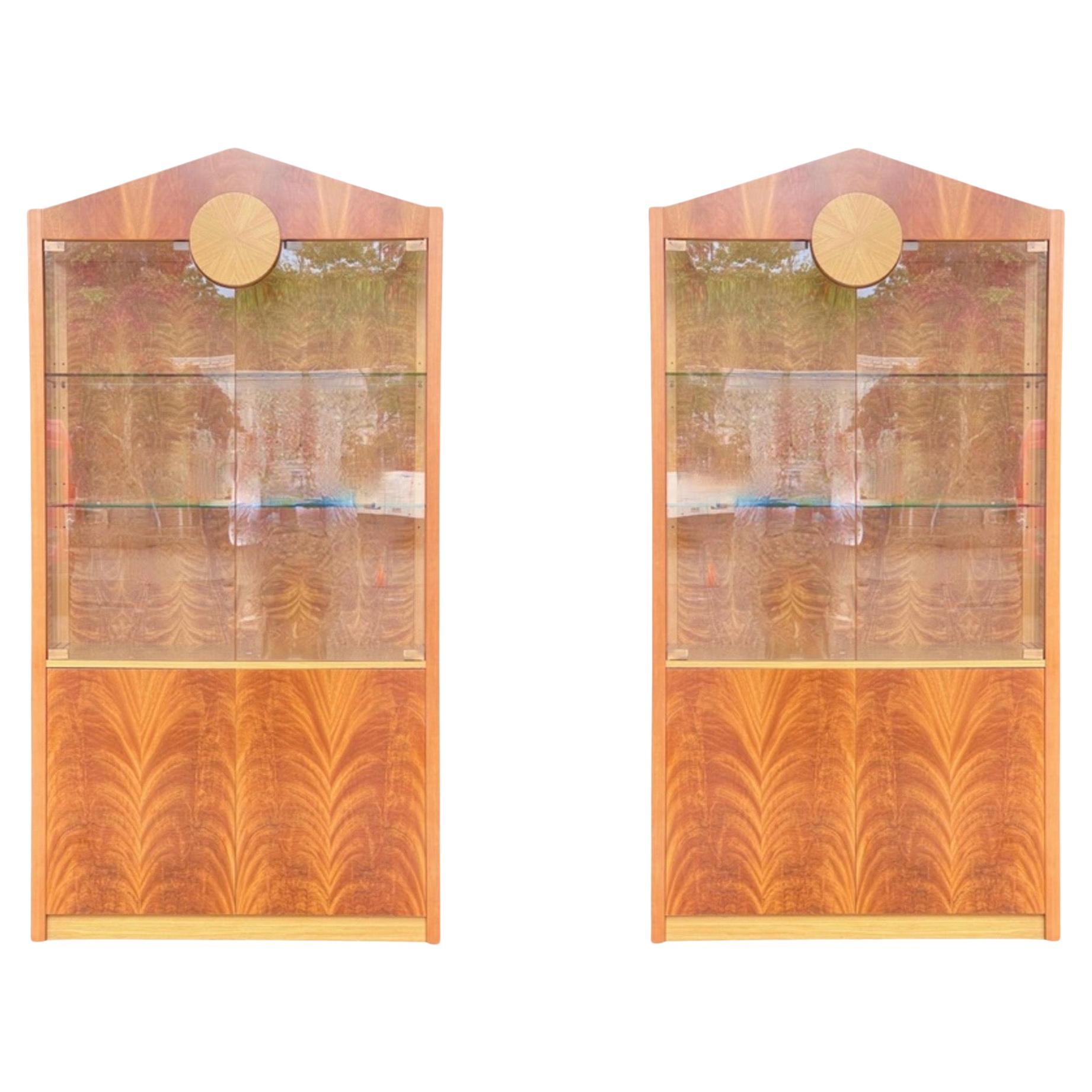 Pair of XL Italian Vitrines by Giorgio Collection For Sale