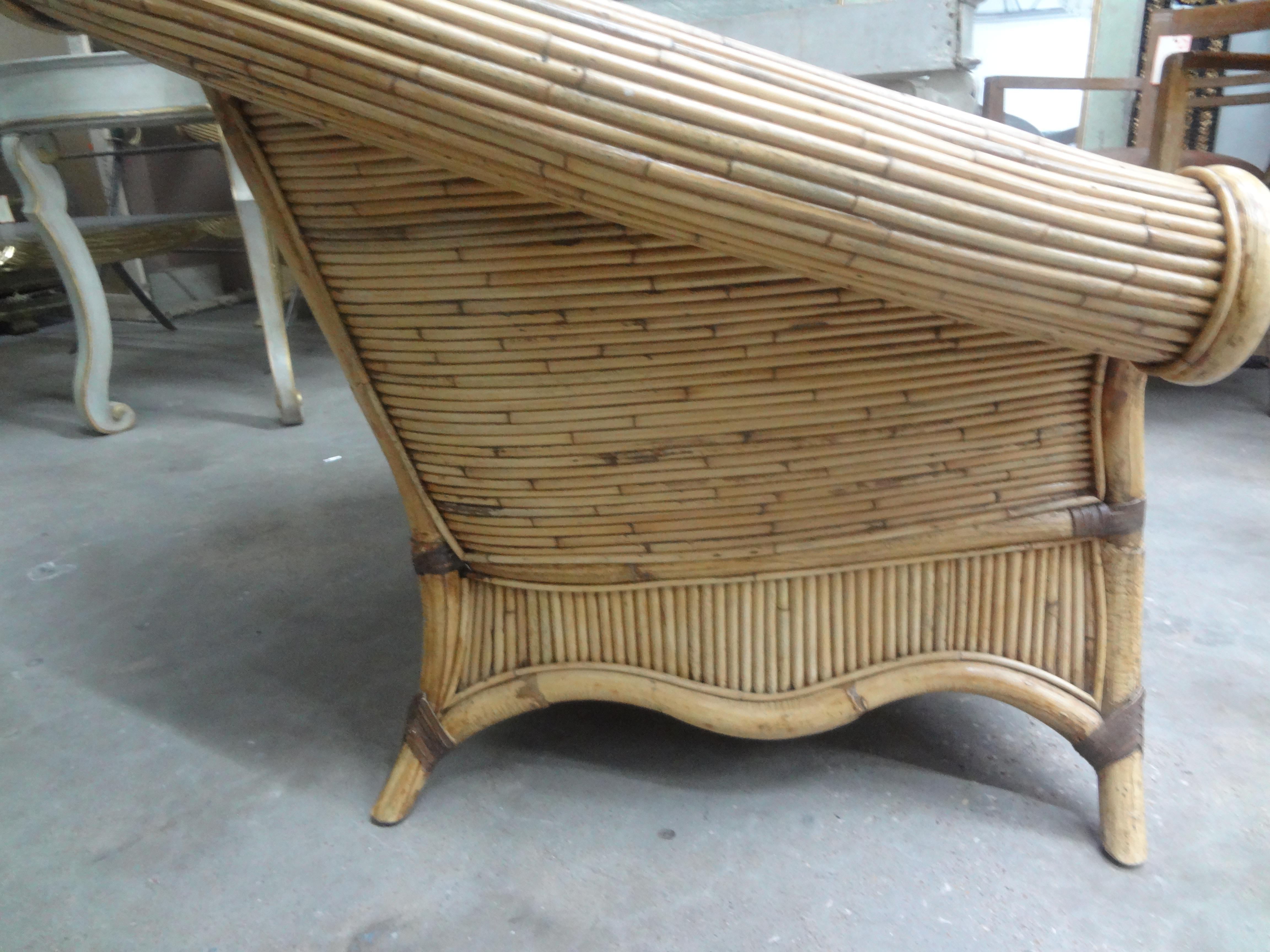 Paire de chaises longues italiennes Vivai del Sud en bois de roseau en vente 10