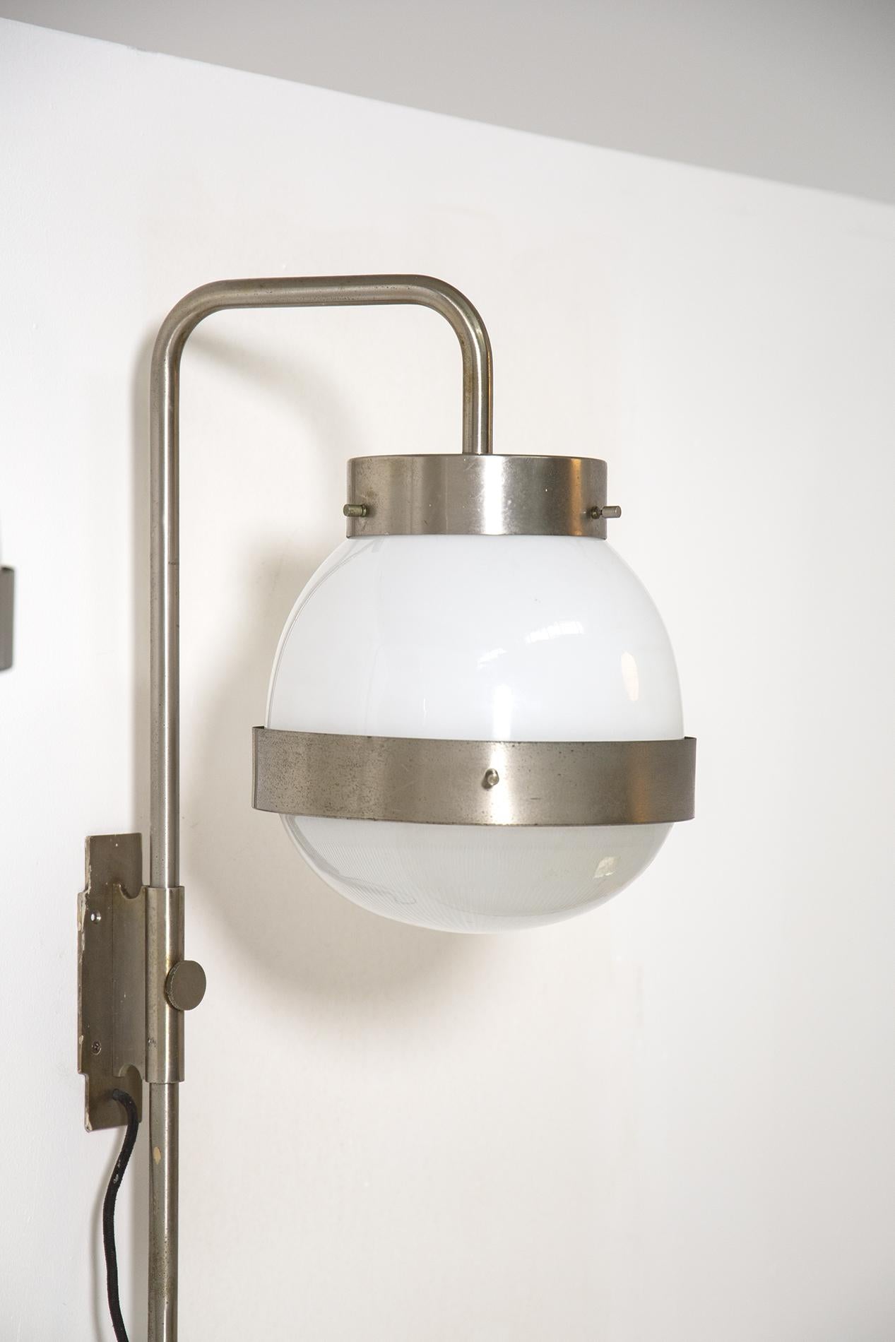 Pair of Italian Wall Lamp Mod. Delta by Sergio Mazza for Artemide, 1960s 1