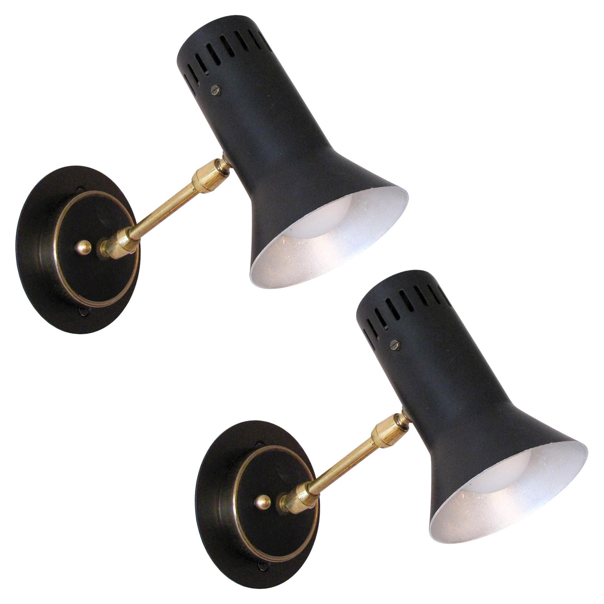 Pair of Italian Wall Lights, 1950