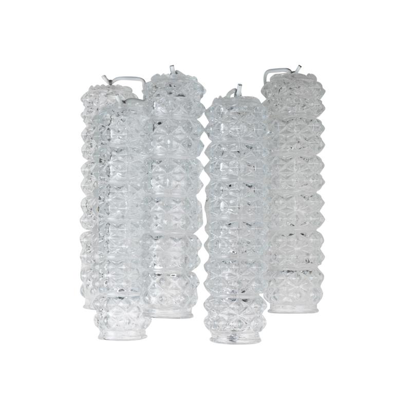 Pair of cascading appliques, very beautiful tube-shaped Murano glasses.
Italian design from the 60s.

Width: 26 cm
Height: 27 cm 