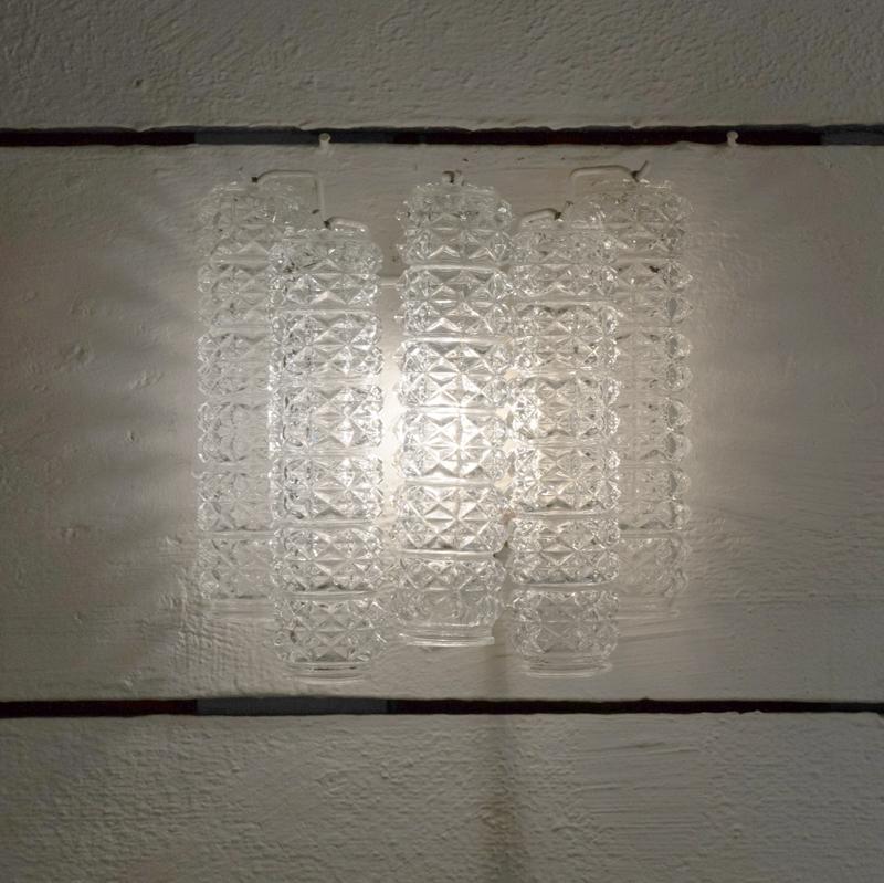 Murano Glass Pair of Italian wall lights 1960 For Sale