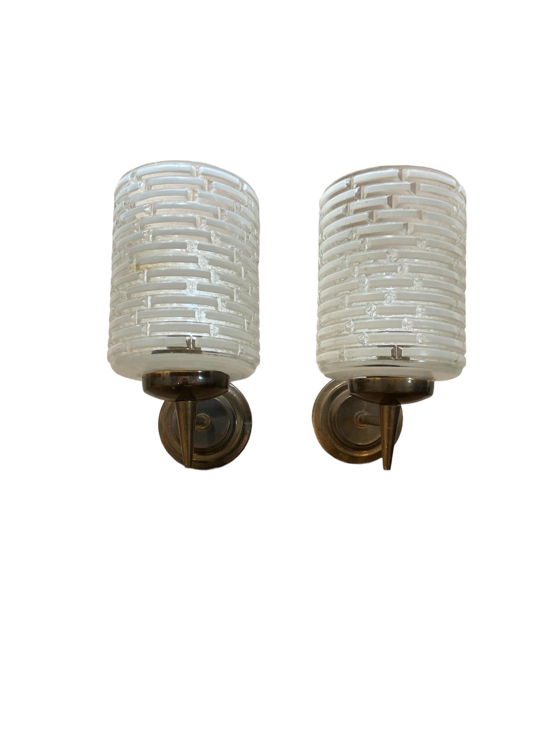 Mid-20th Century Pair of Italian wall lights For Sale
