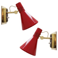 Pair of Italian Wall Lights Model 2085 by Stilnovo, 1950
