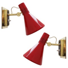 Pair of Italian Wall Lights Model 2085 by Stilnovo, 1950