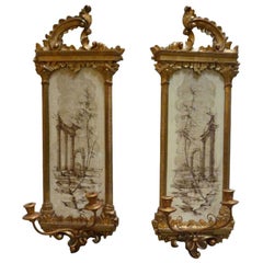 Pair of Italian Gilt Wall Sconces