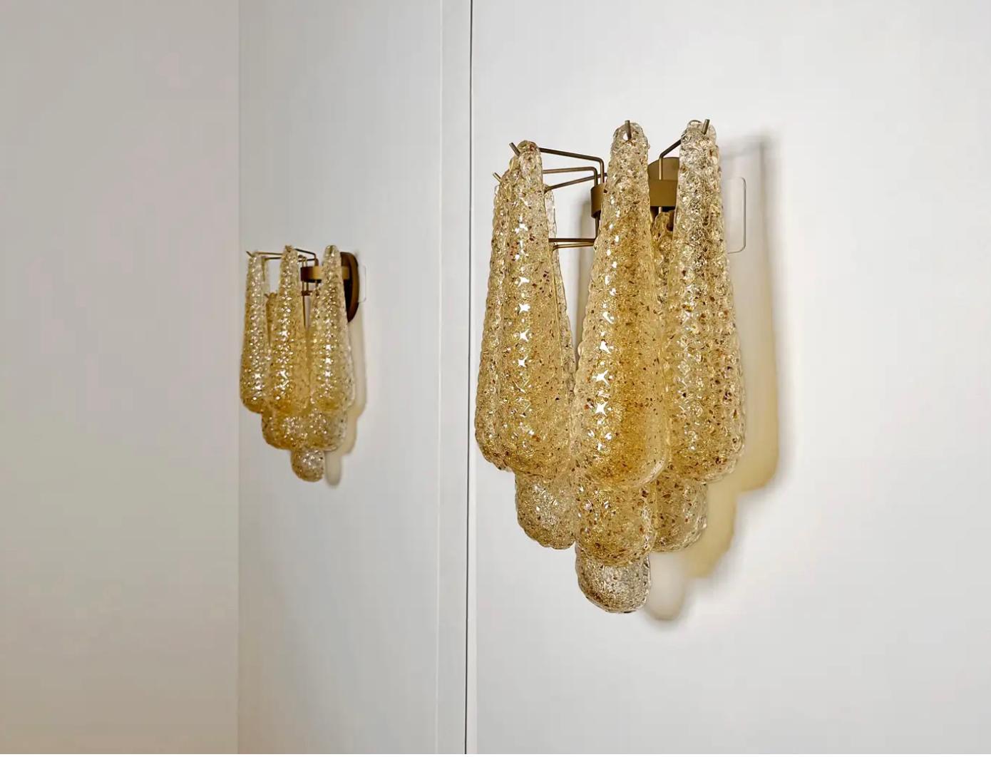Paire d'appliques murales italiennes, Murano en vente 6