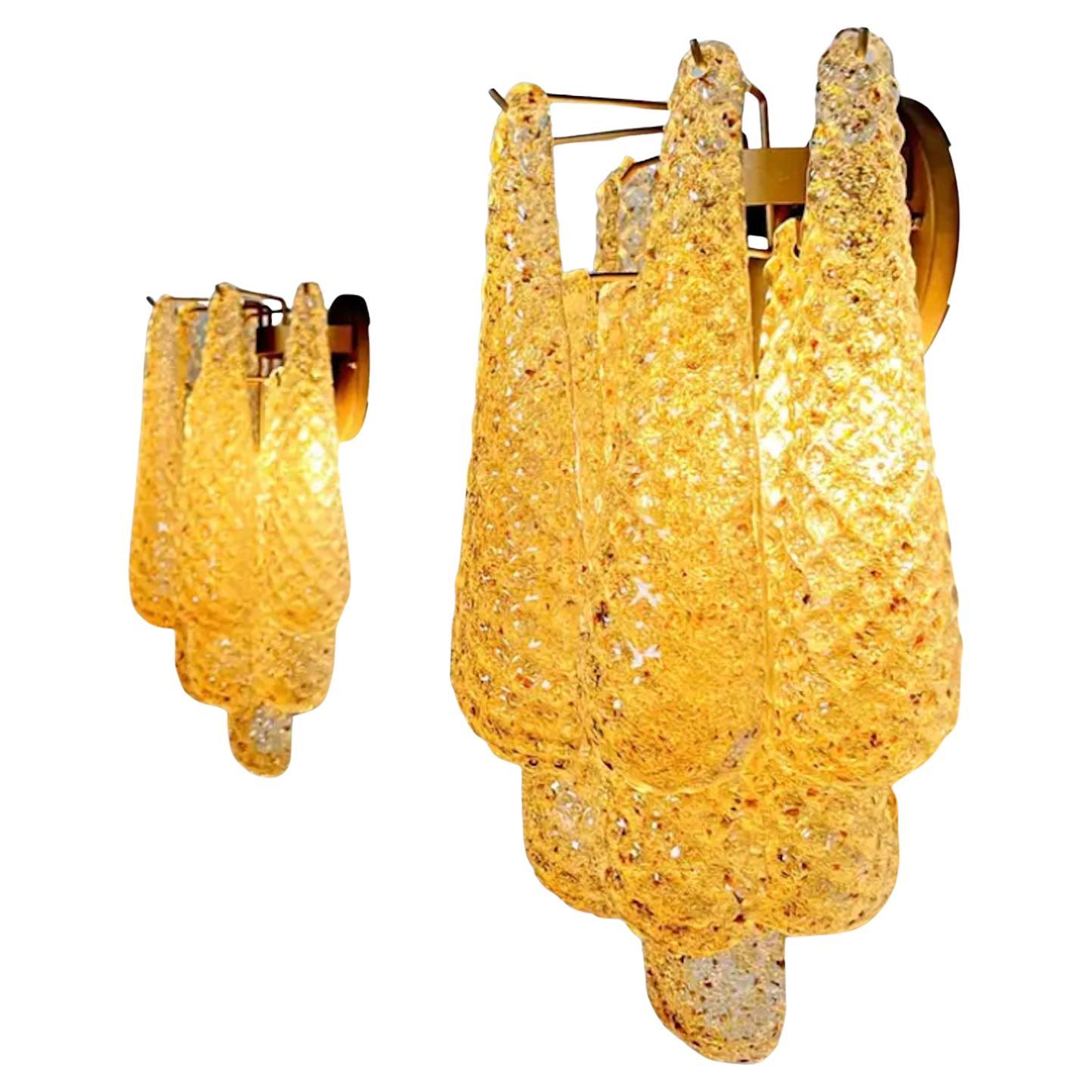 Paire d'appliques murales italiennes, Murano Excellent état - En vente à Budapest, HU