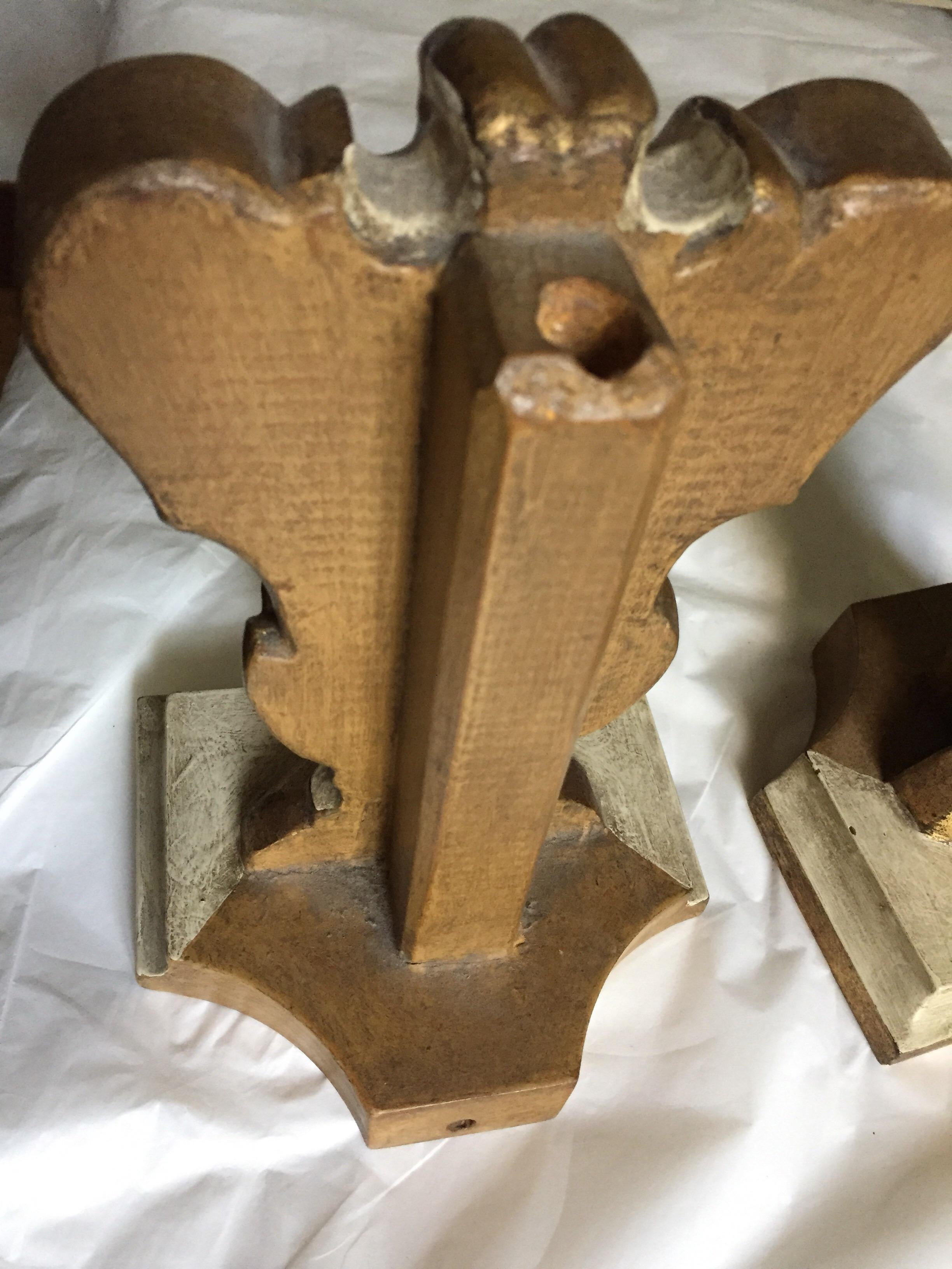Coppia di basi per lampade in legno bianco e mecca intagliate a mano Verona, 1980 in vendita 7