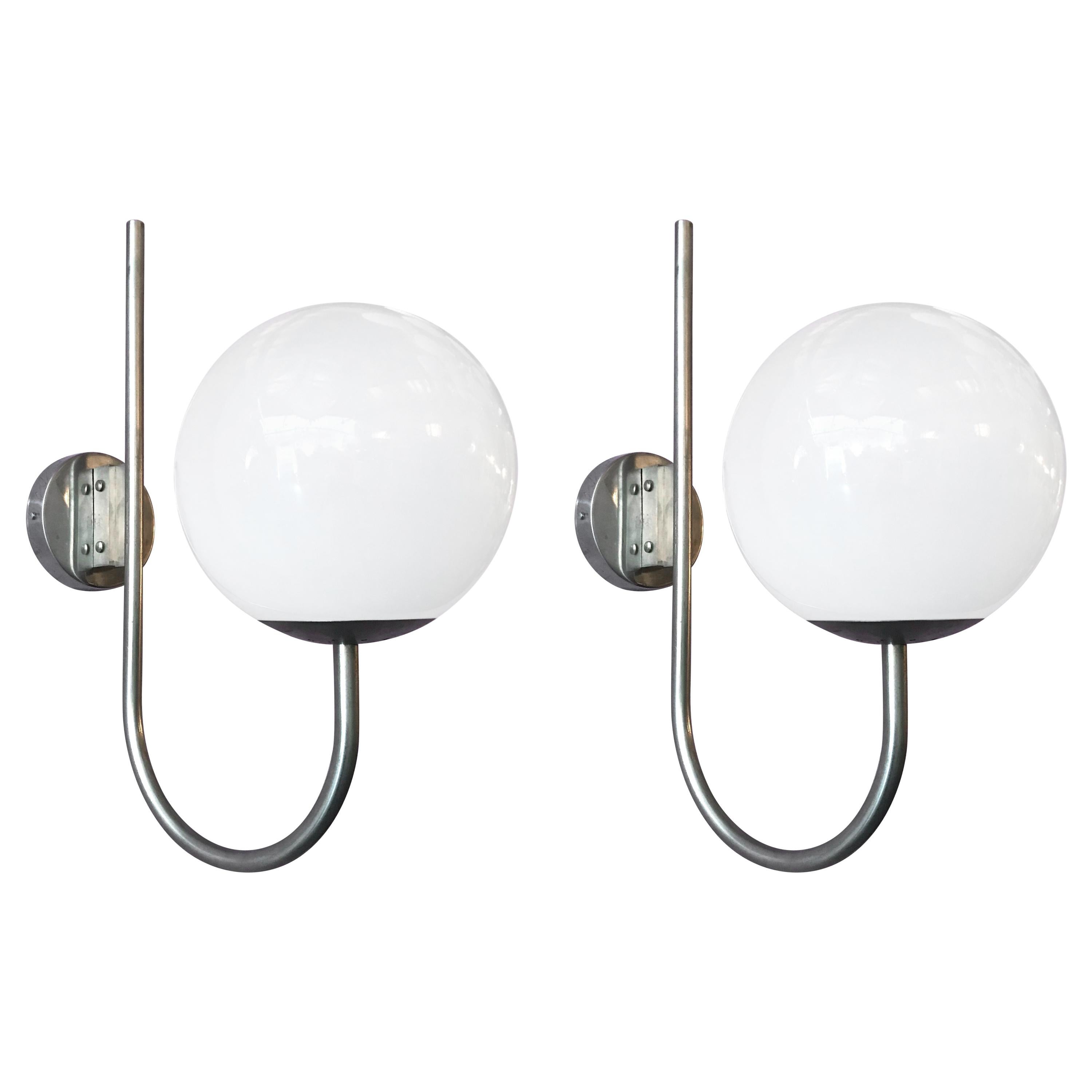 Pair of Globe Sconces by Sergio Mazza FINAL CLEARANCE SALE