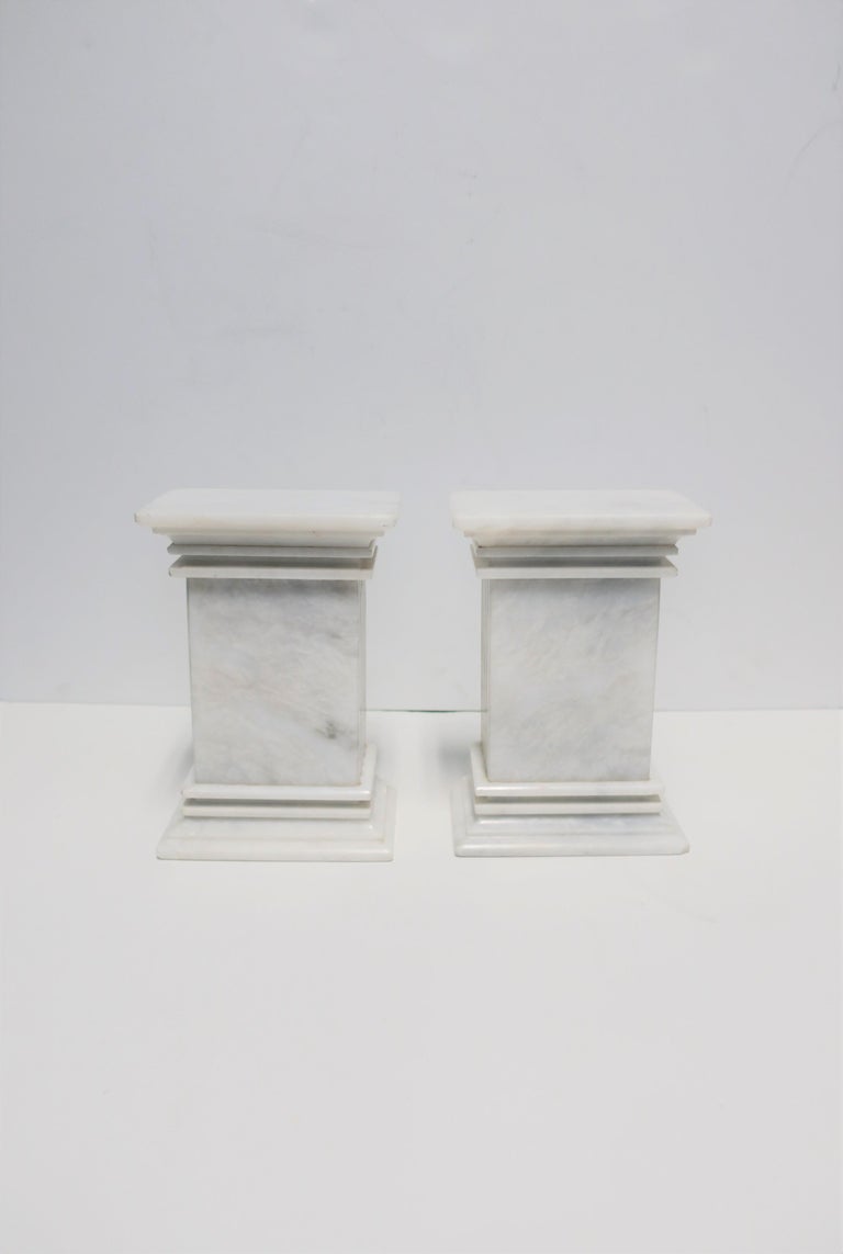 Italian White Marble Column Bookends at 1stDibs roman column bookends