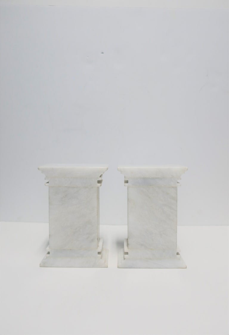 Italian White Marble Column Bookends at 1stDibs roman column bookends