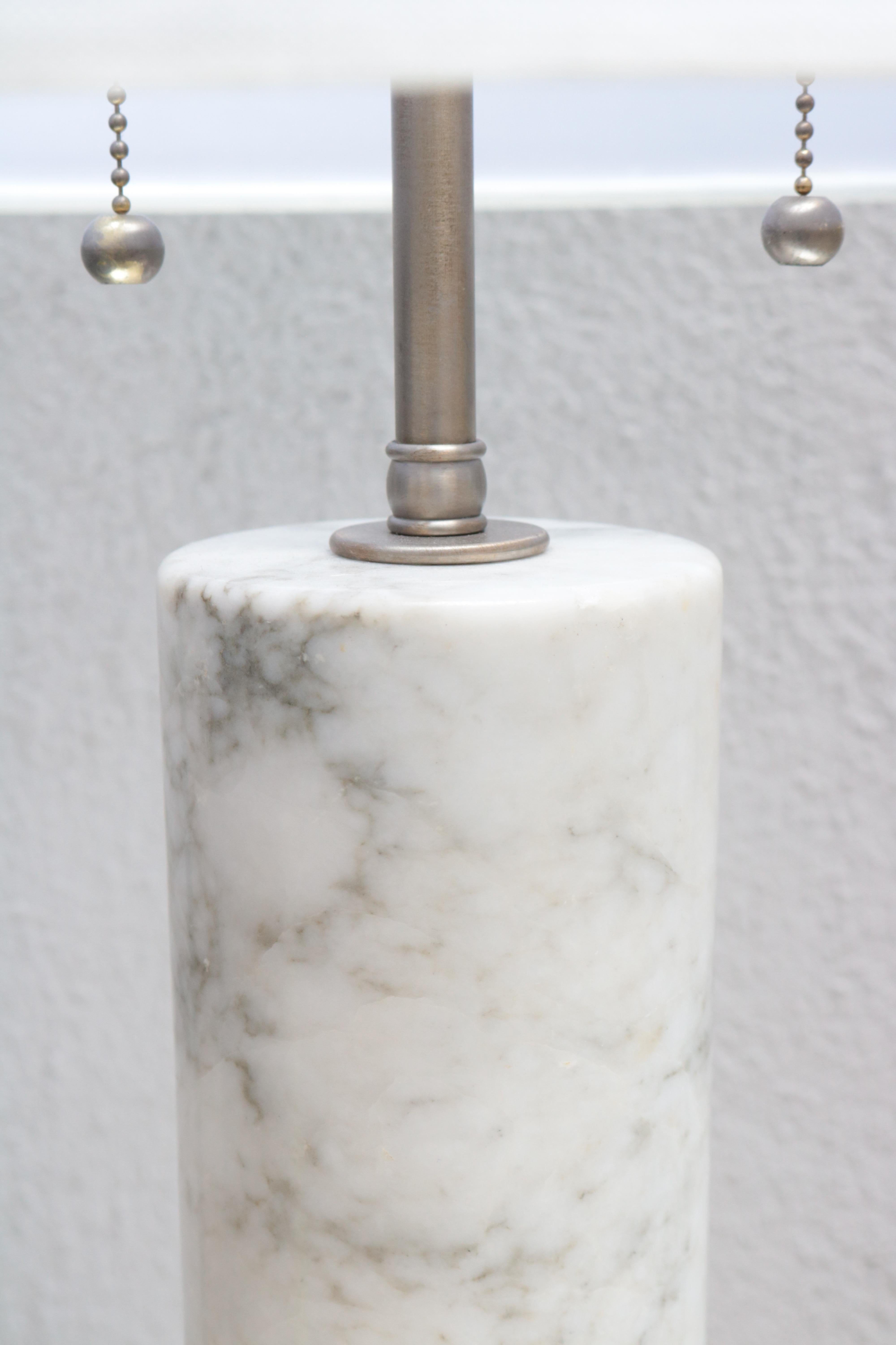 white marble lamp