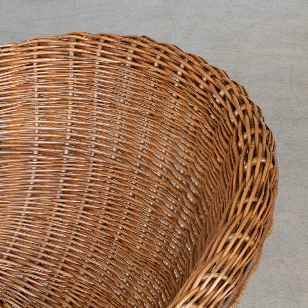 20th Century Italian Wicker and Iron Chair